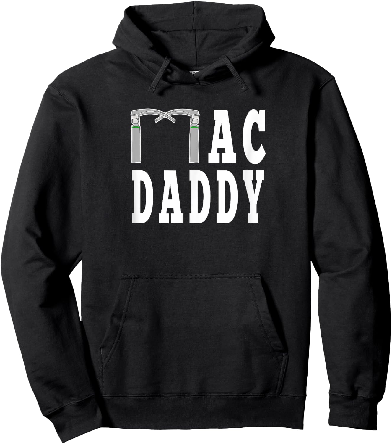 Mac Daddy Anesthesia Laryngoscope Funny CRNA Medical Hoodie - Hoodie | Black