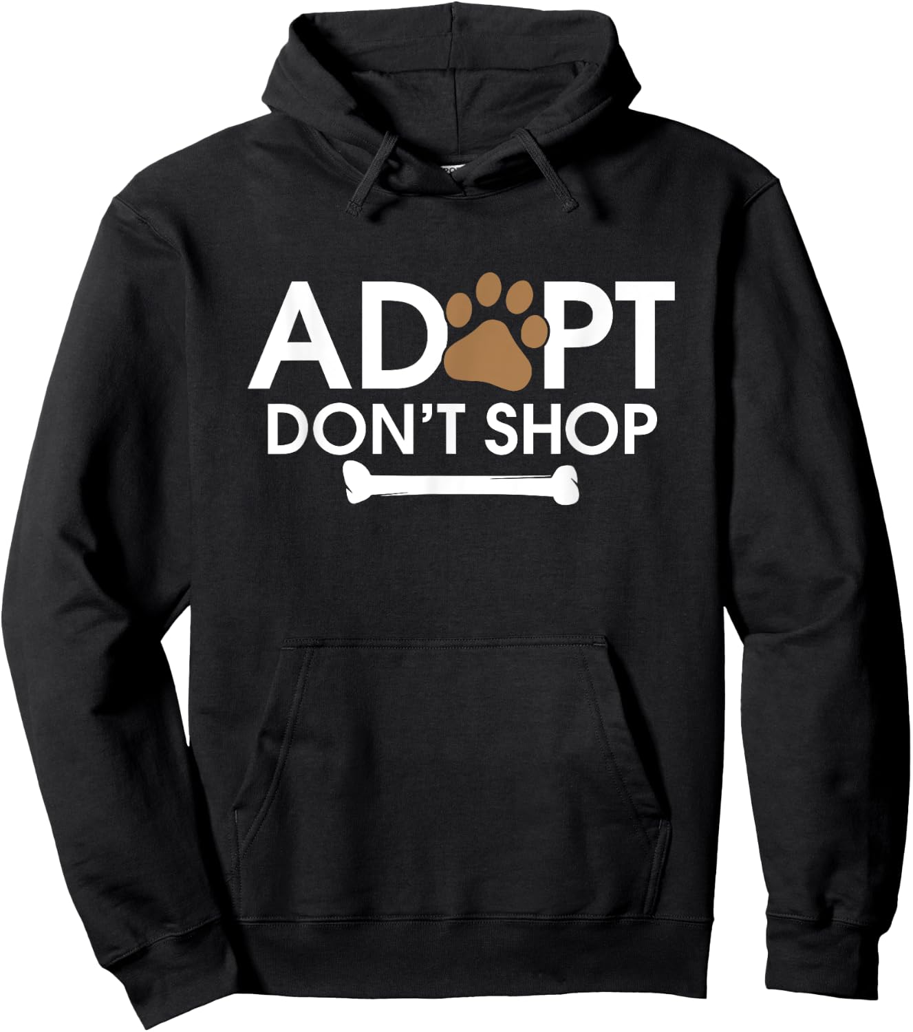 Adopt Don't Shop | Rescue Animals Shirt Cat and Dog Women Girls Kids Hoodie - Hoodie | Black