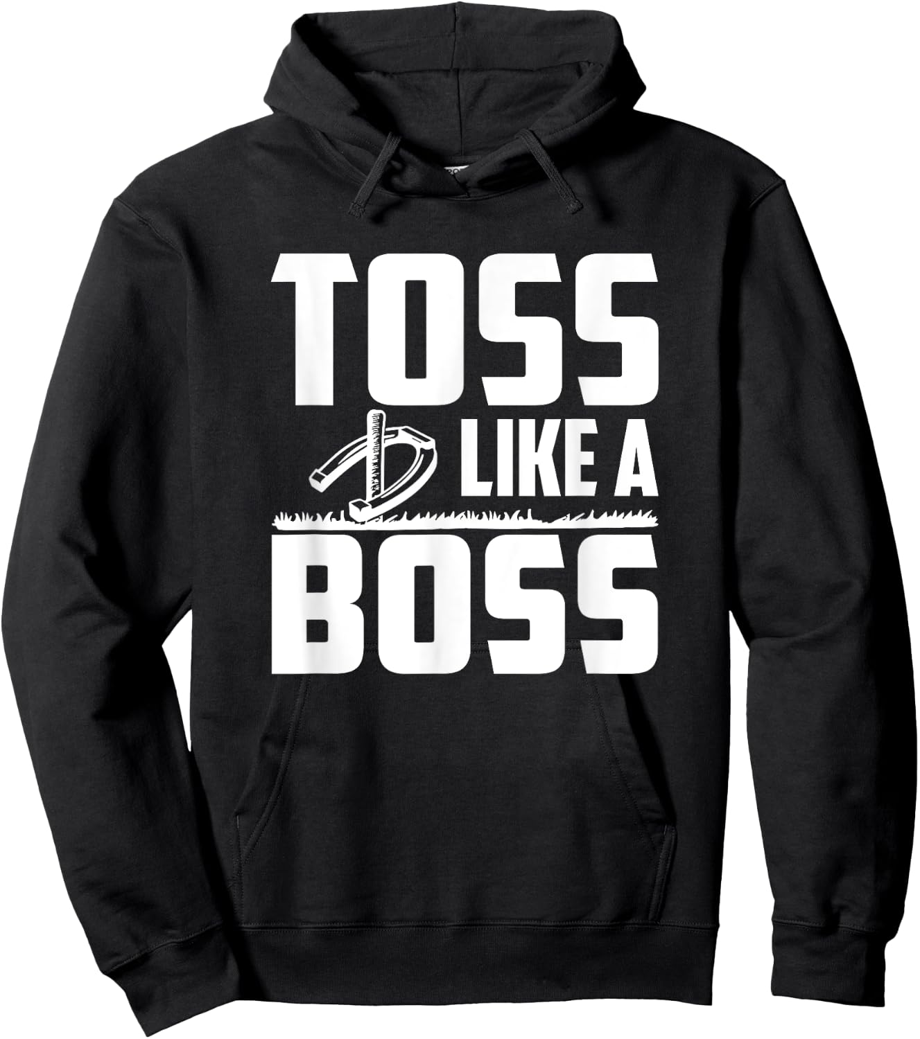 Toss Like A Boss - Horseshoe Pitcher Hoodie - Hoodie | Black