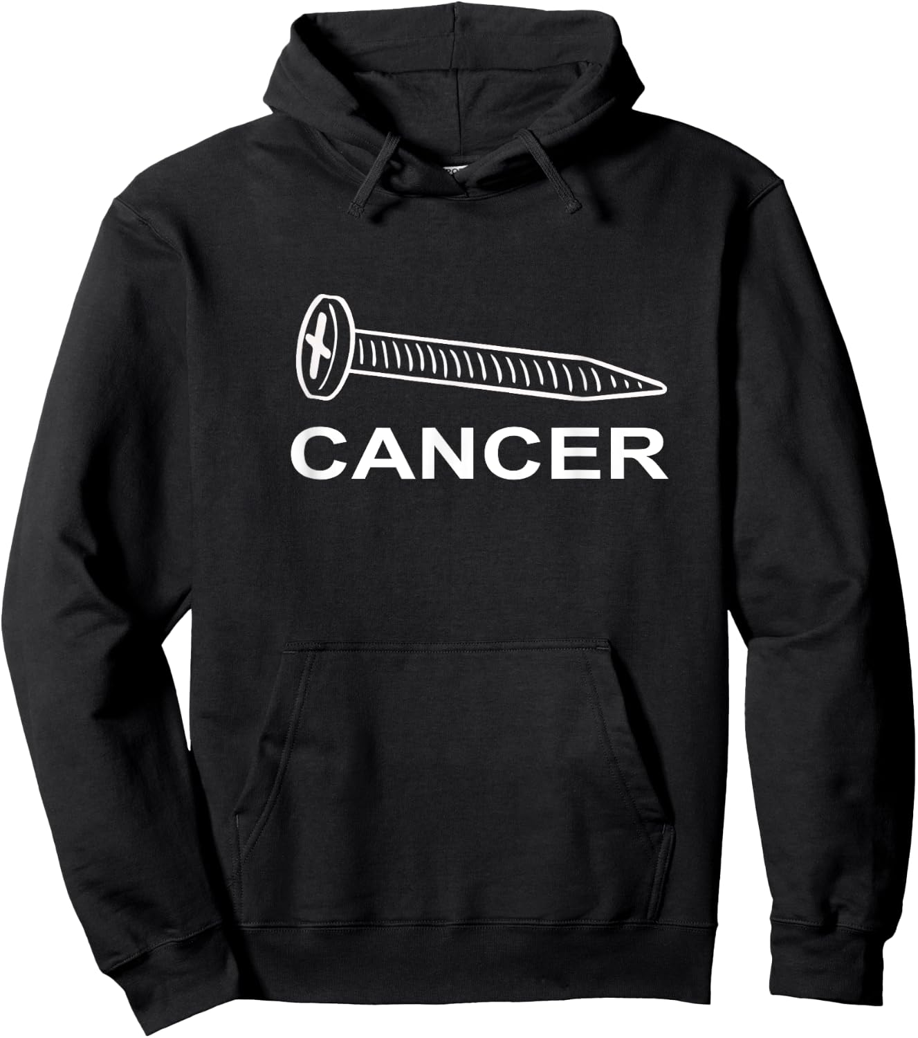 Screw Cancer Support Cancer Awareness Hoodie - Hoodie | Black