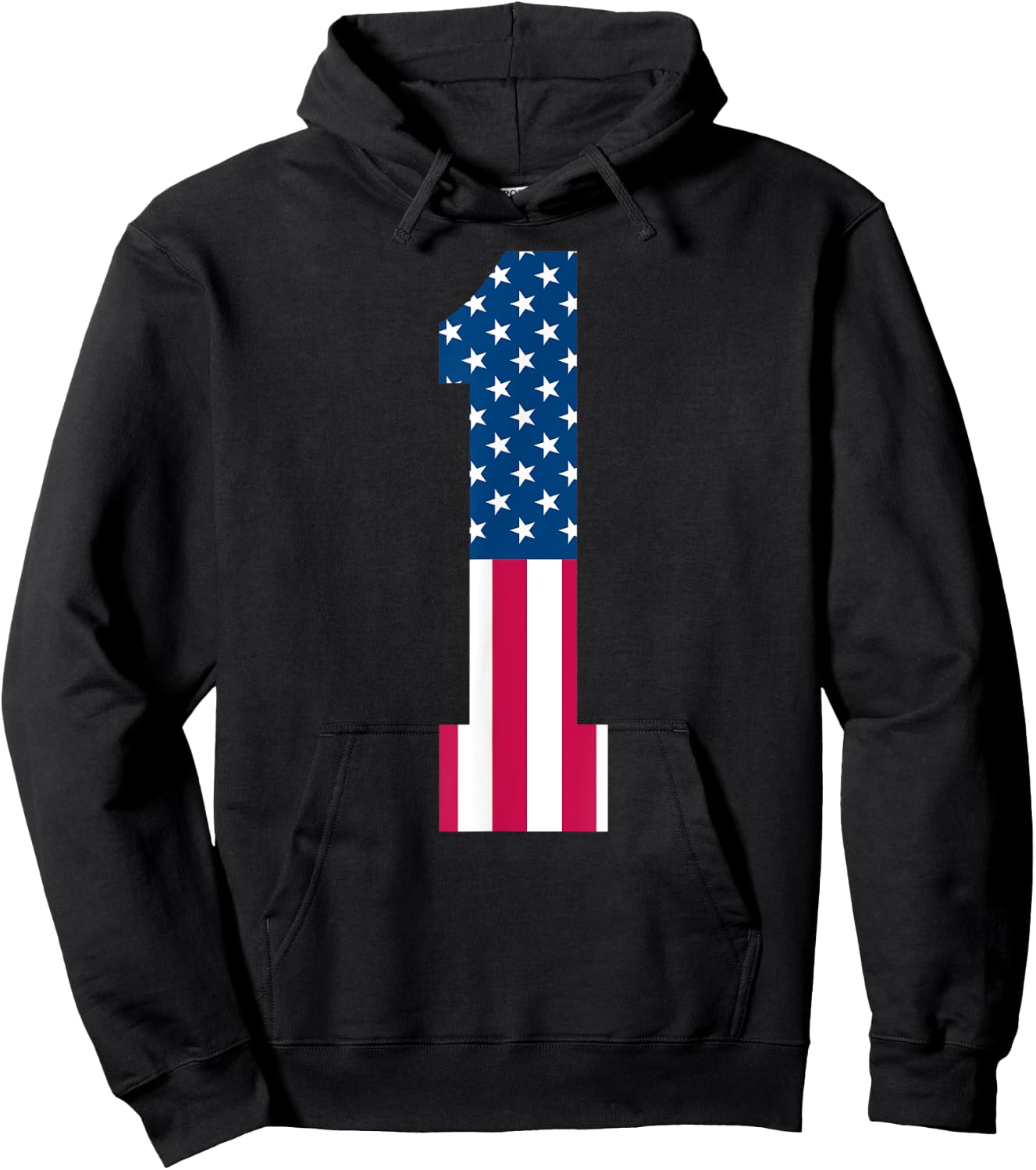 Fun 1st Birthday US American Flag 1st Of July Boy 1-Year-Old Hoodie - Hoodie | Black