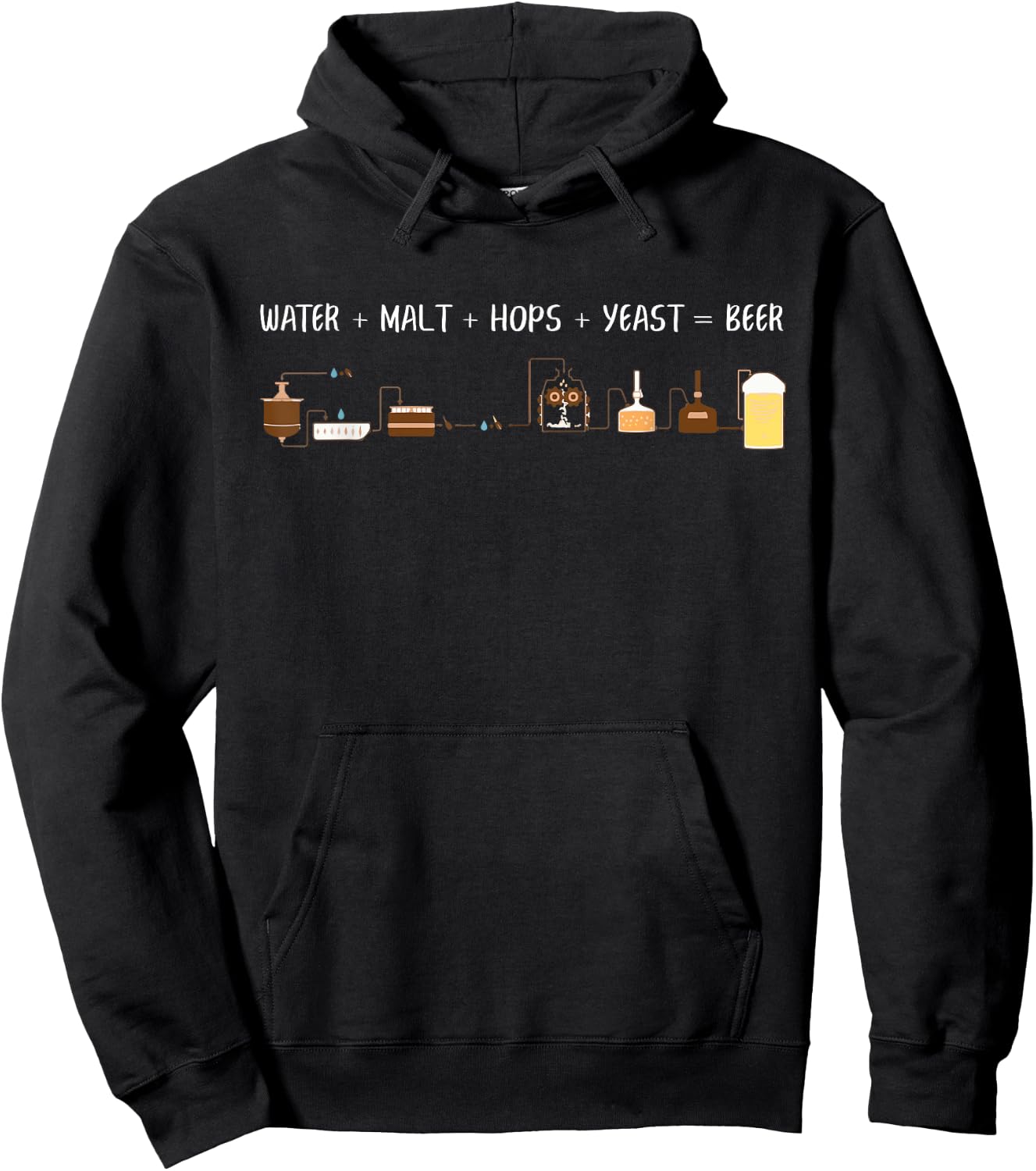 Craft Beer Making Cycle Diagram For Homebrew Funny Hoodie - Hoodie | Black