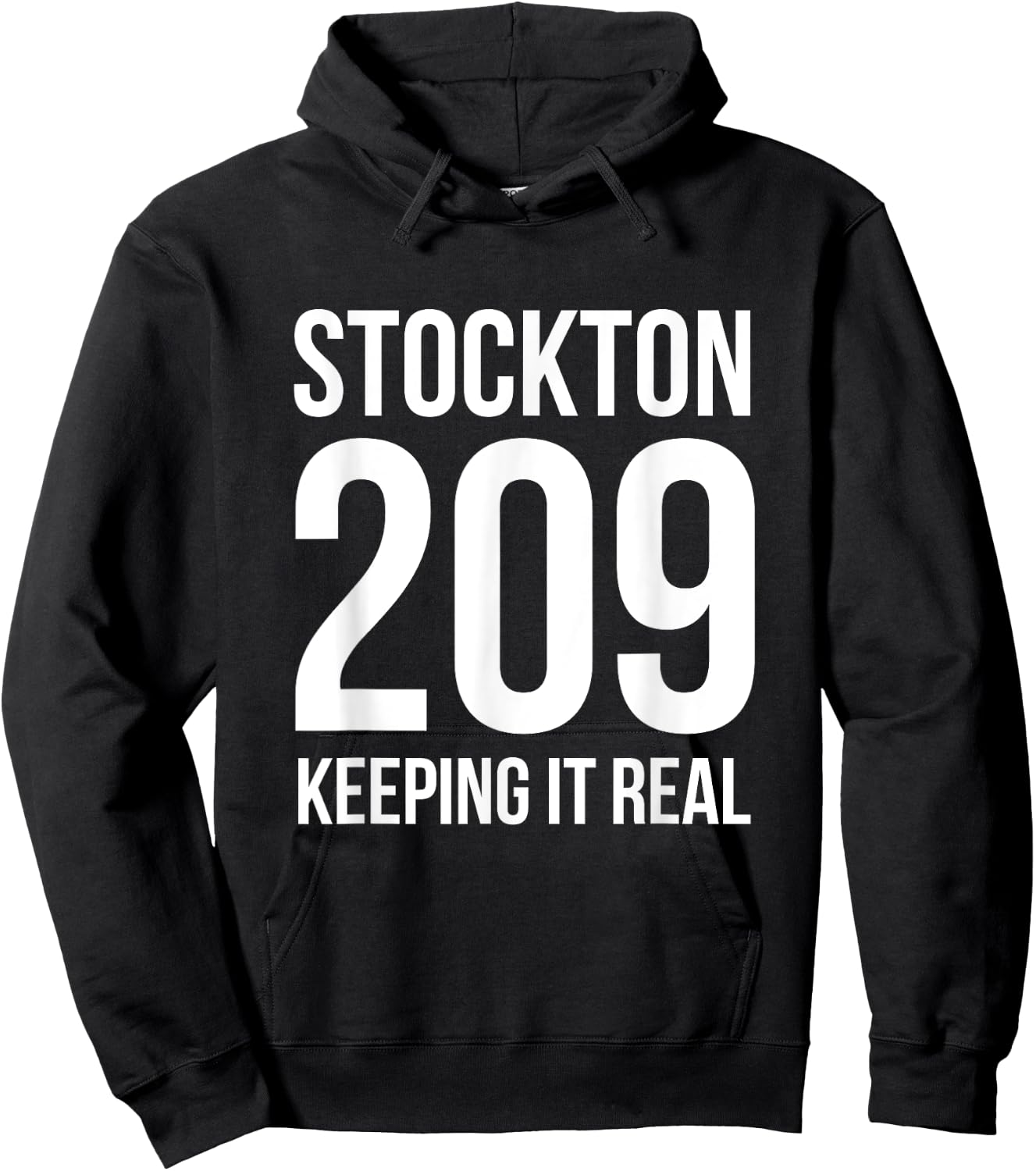 Stockton 209 T Shirt Hoodie - Hoodie | Black