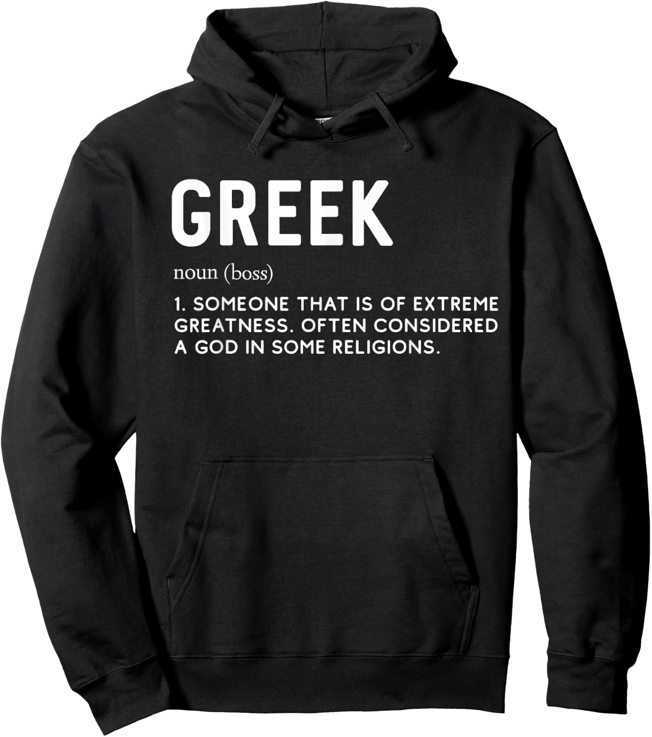 Funny Greek Definition Awesome Personality Men Women Gag Hoodie - Hoodie | Black