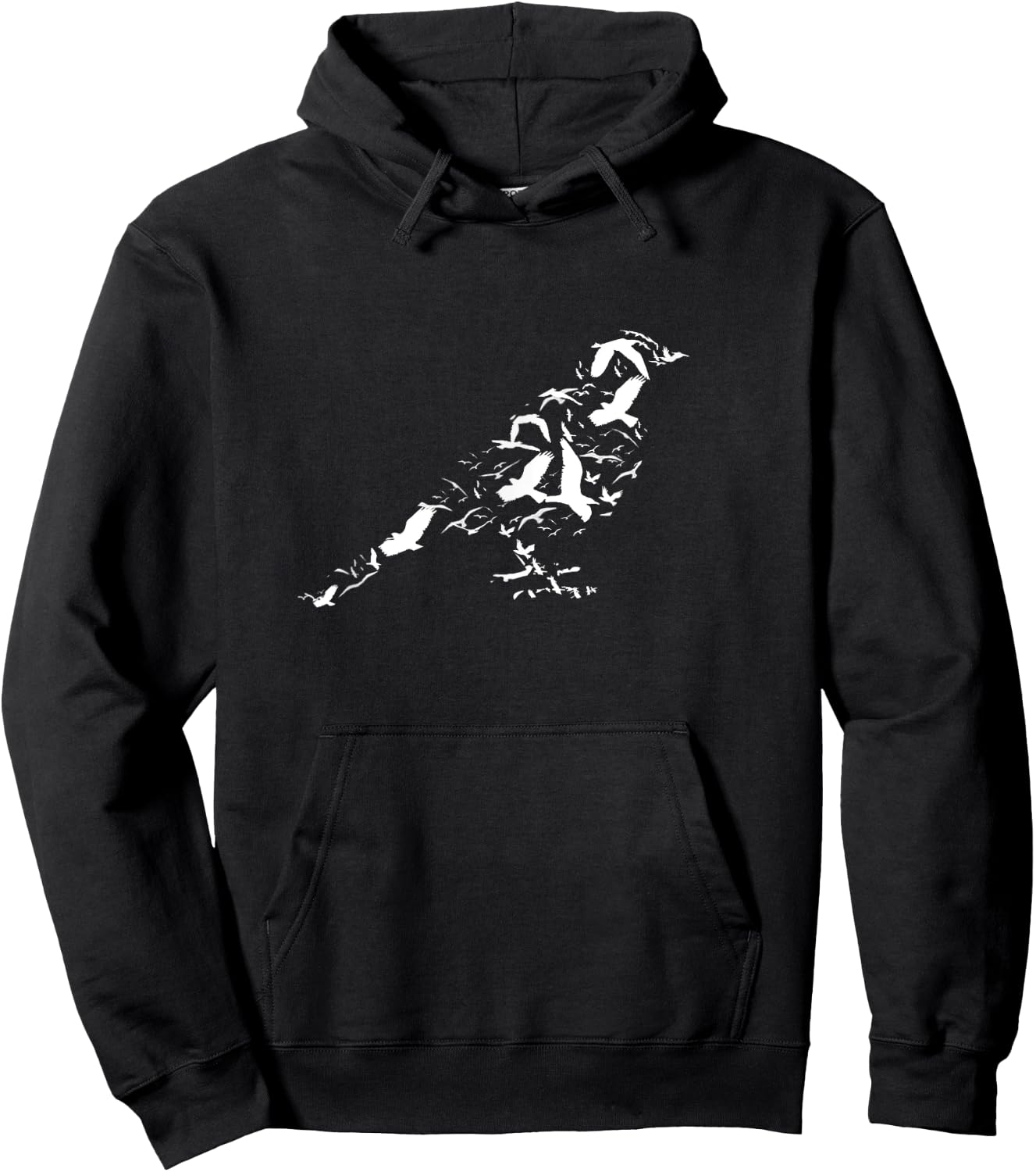 Bird Made Of Birds Birdwatcher Funny Camping Cool Novelty Hoodie - Hoodie | Black