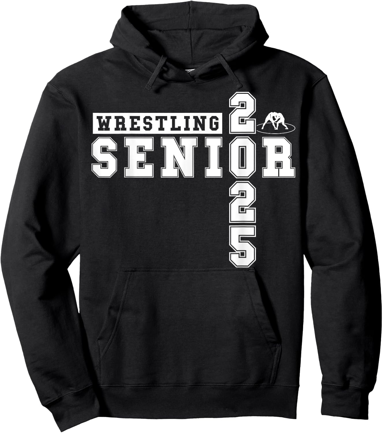 Wrestling Senior Night Wrestling Senior 2025 Graduation 4 Hoodie - Hoodie | Black