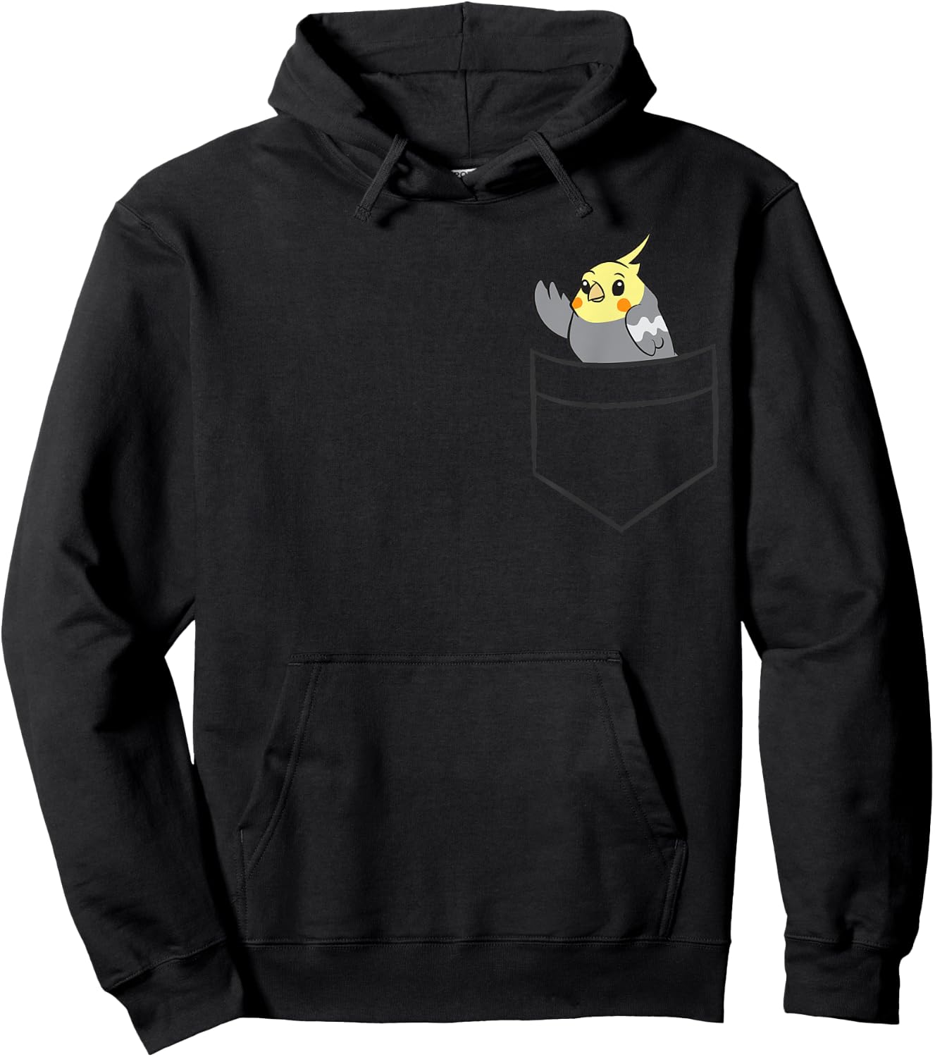 Cockatiel In a Pocket Cute Pocket Cockatiel Hoodie - Hoodie | Black
