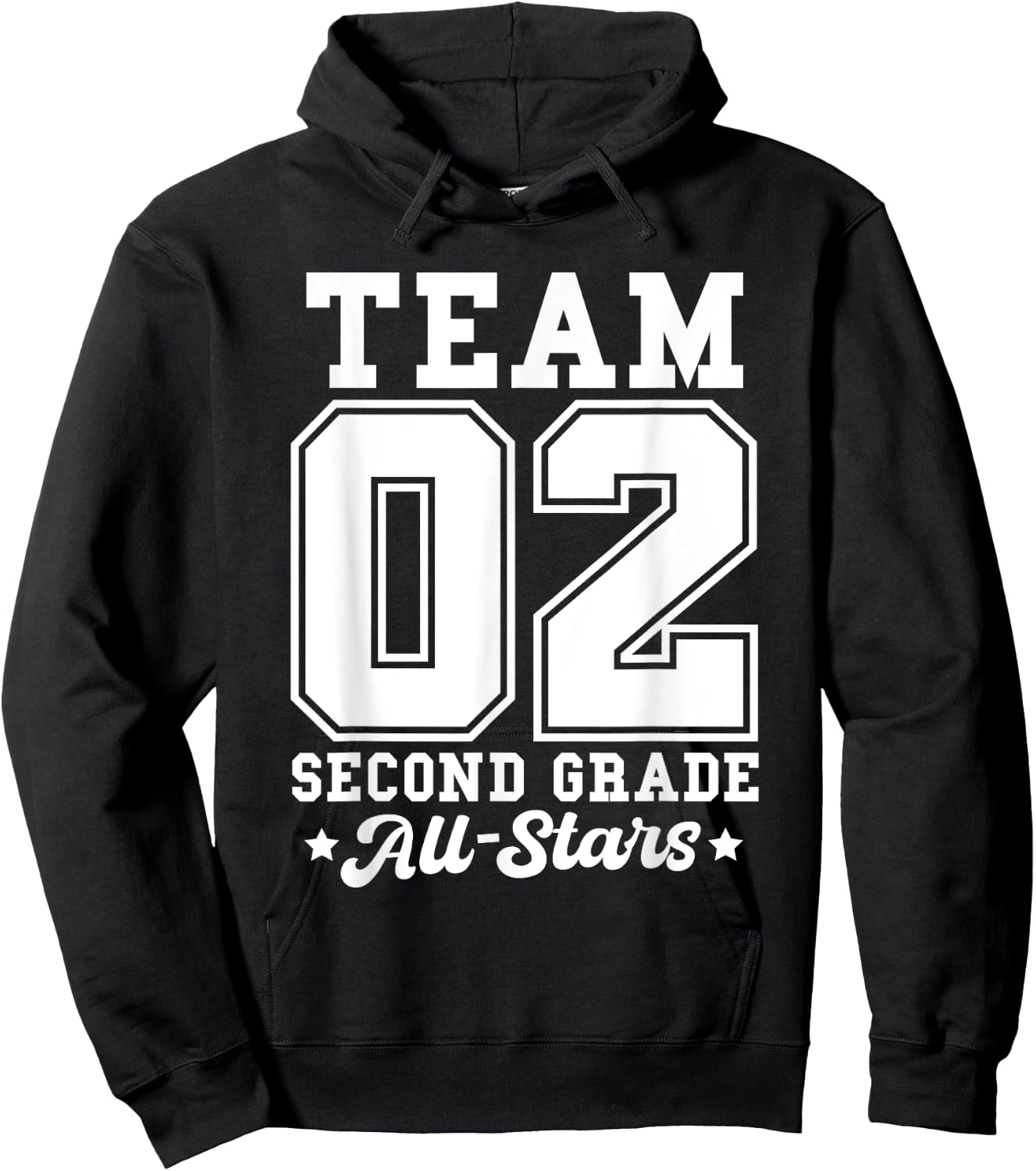 Team 2nd Grade All-Stars Back To School Sports Jersey Hoodie - Hoodie | Black