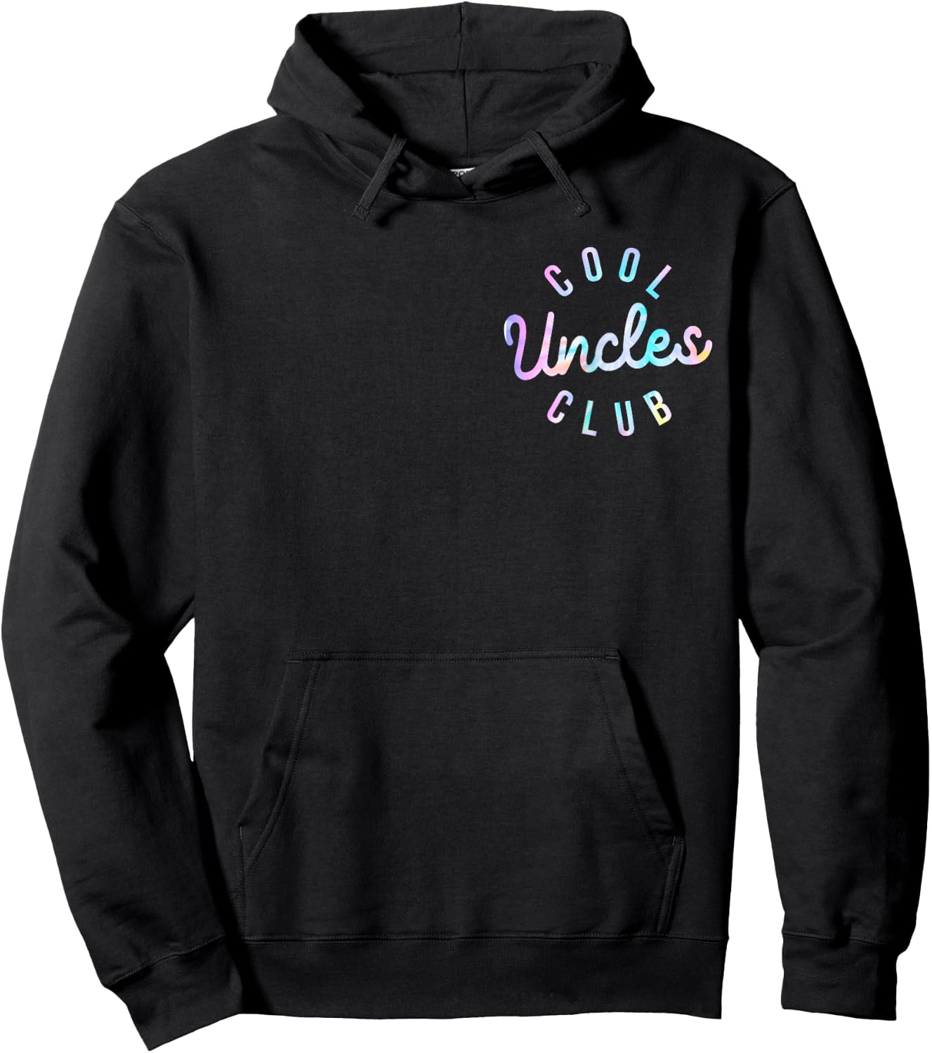 Tie Dye Funny Dad Uncle Father's Day Pocket Cool Uncles Club Hoodie - Hoodie | Black