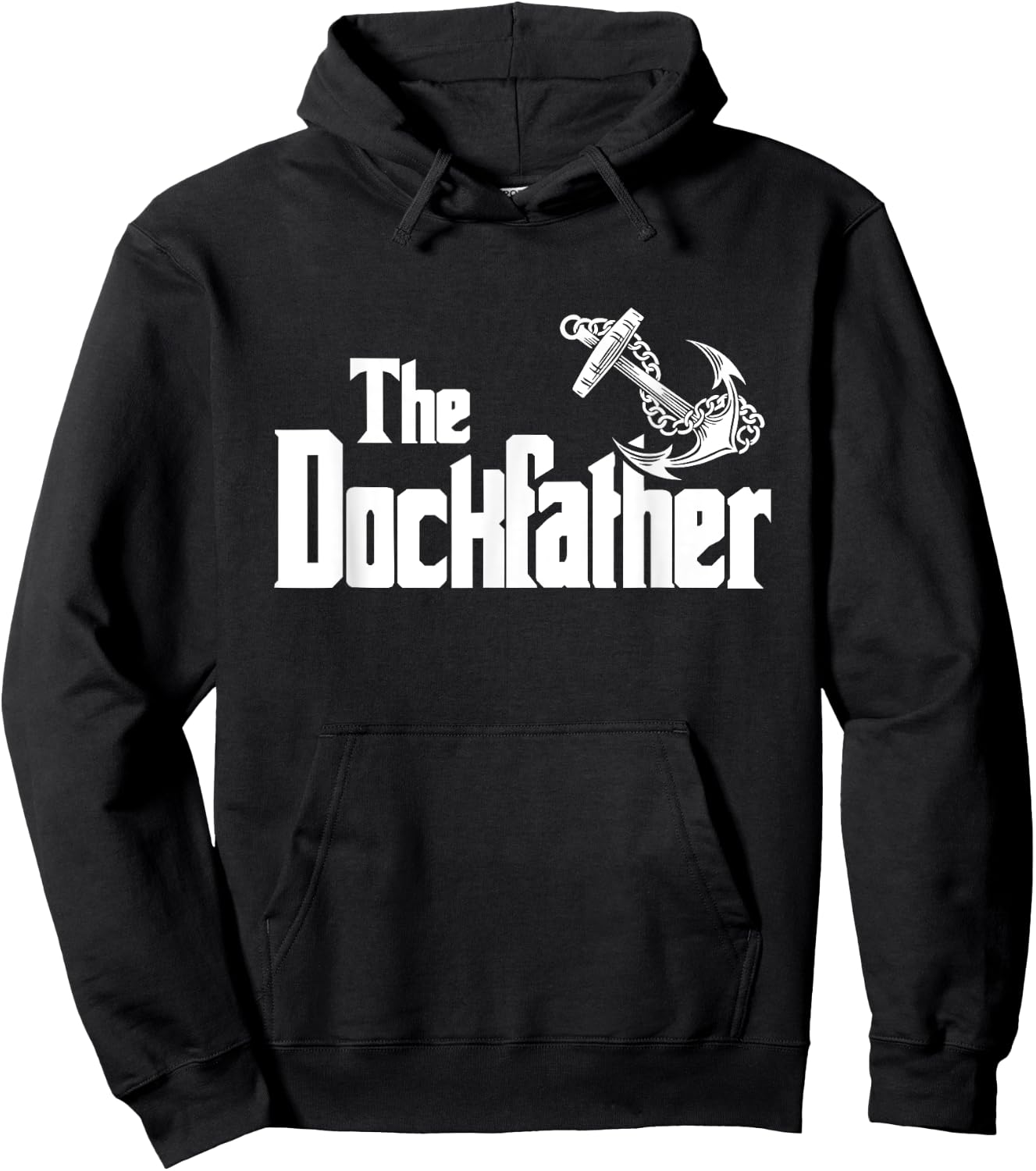 The Dockfather Funny Boating Fishing Boat Dad Captain Boater Hoodie - Hoodie | Black