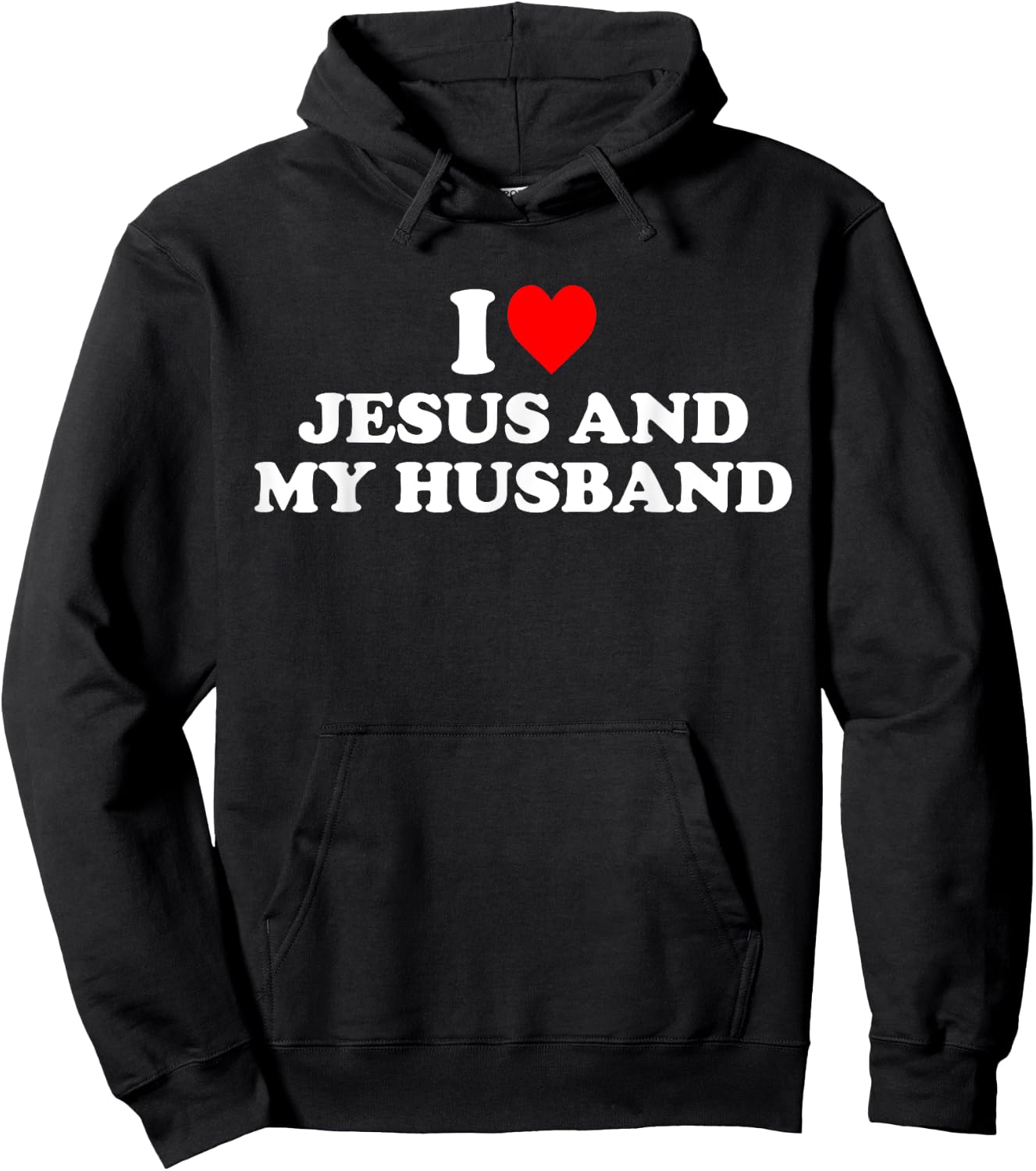 I Love Jesus And My Husband Hoodie - Hoodie | Black