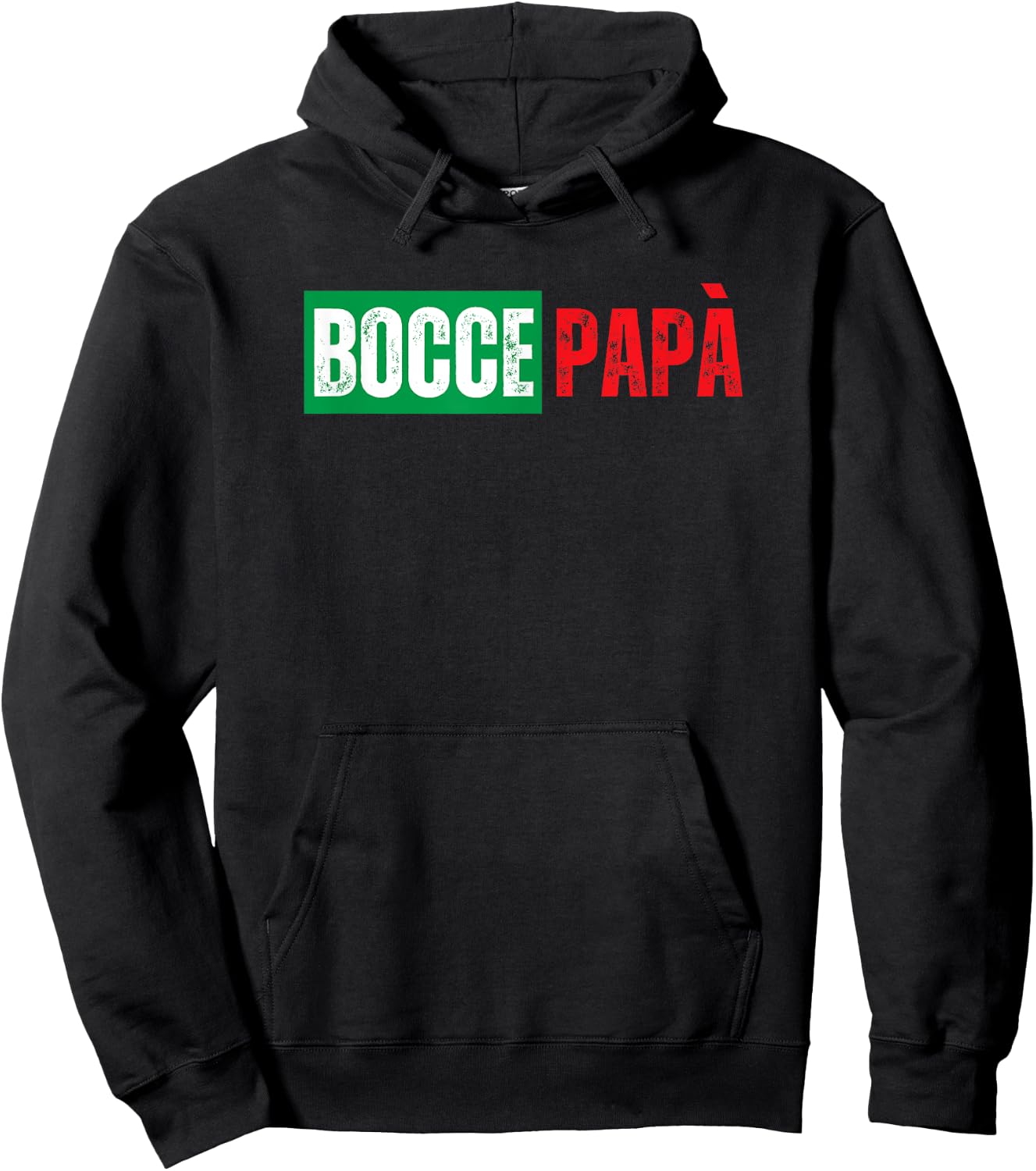 Bocce Ball Papa Grandpa Bocceball Game Player Italy Flag Hoodie - Hoodie | Black