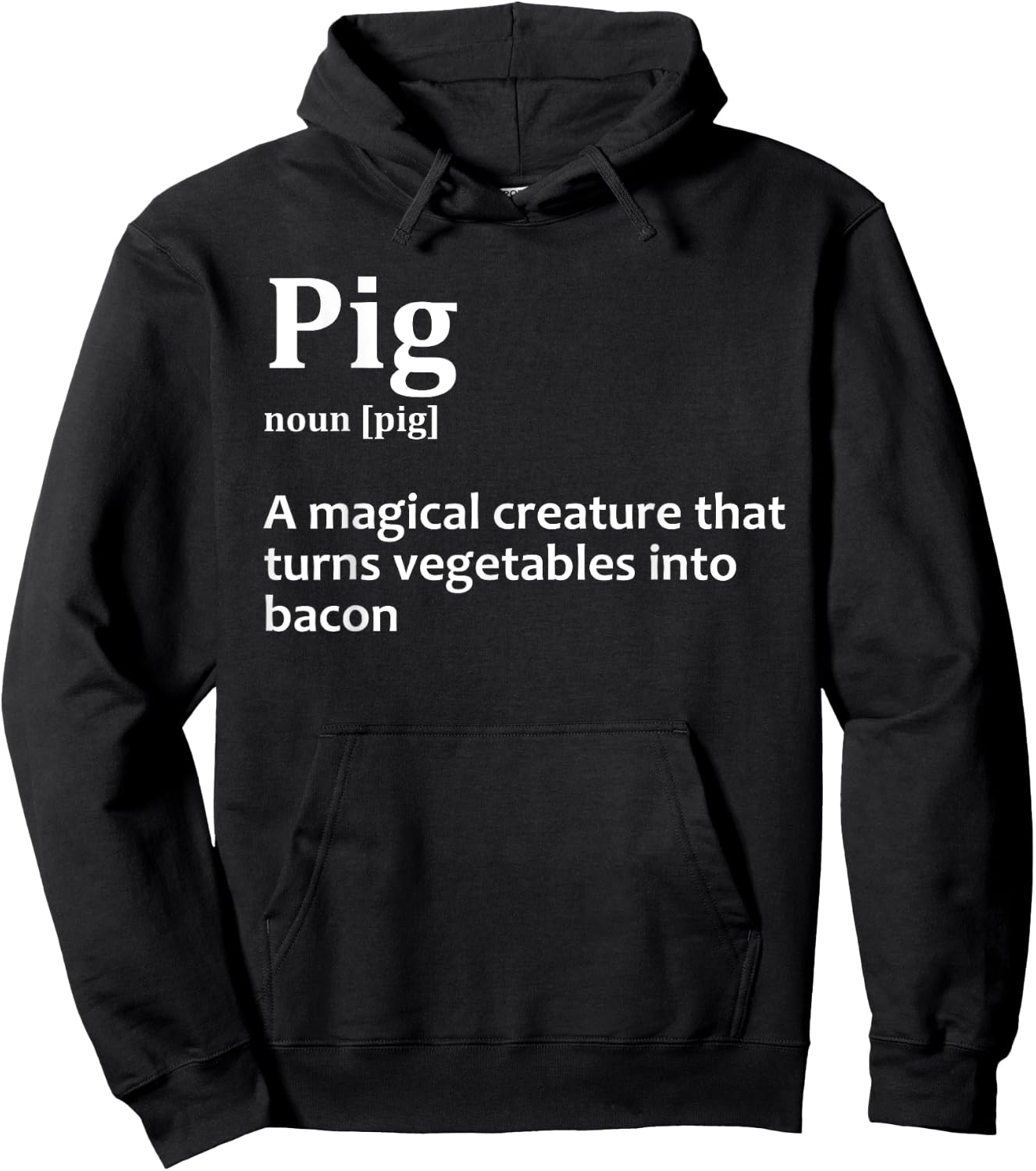 Best Bacon Design Women Kids Pig Food Bacon Lover Hoodie - Hoodie | Black