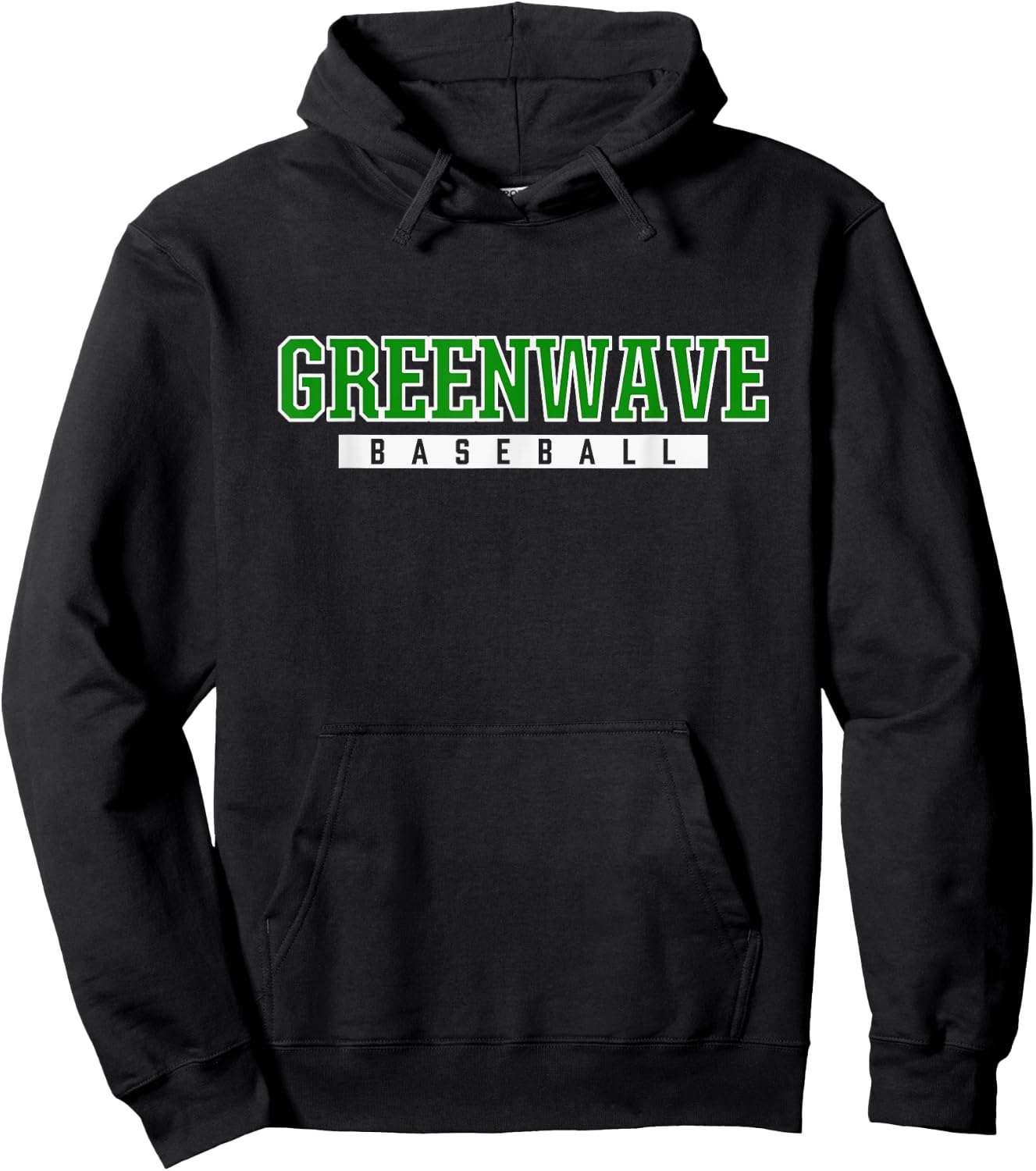 New Milford Greenwave Baseball Hoodie - Hoodie | Black