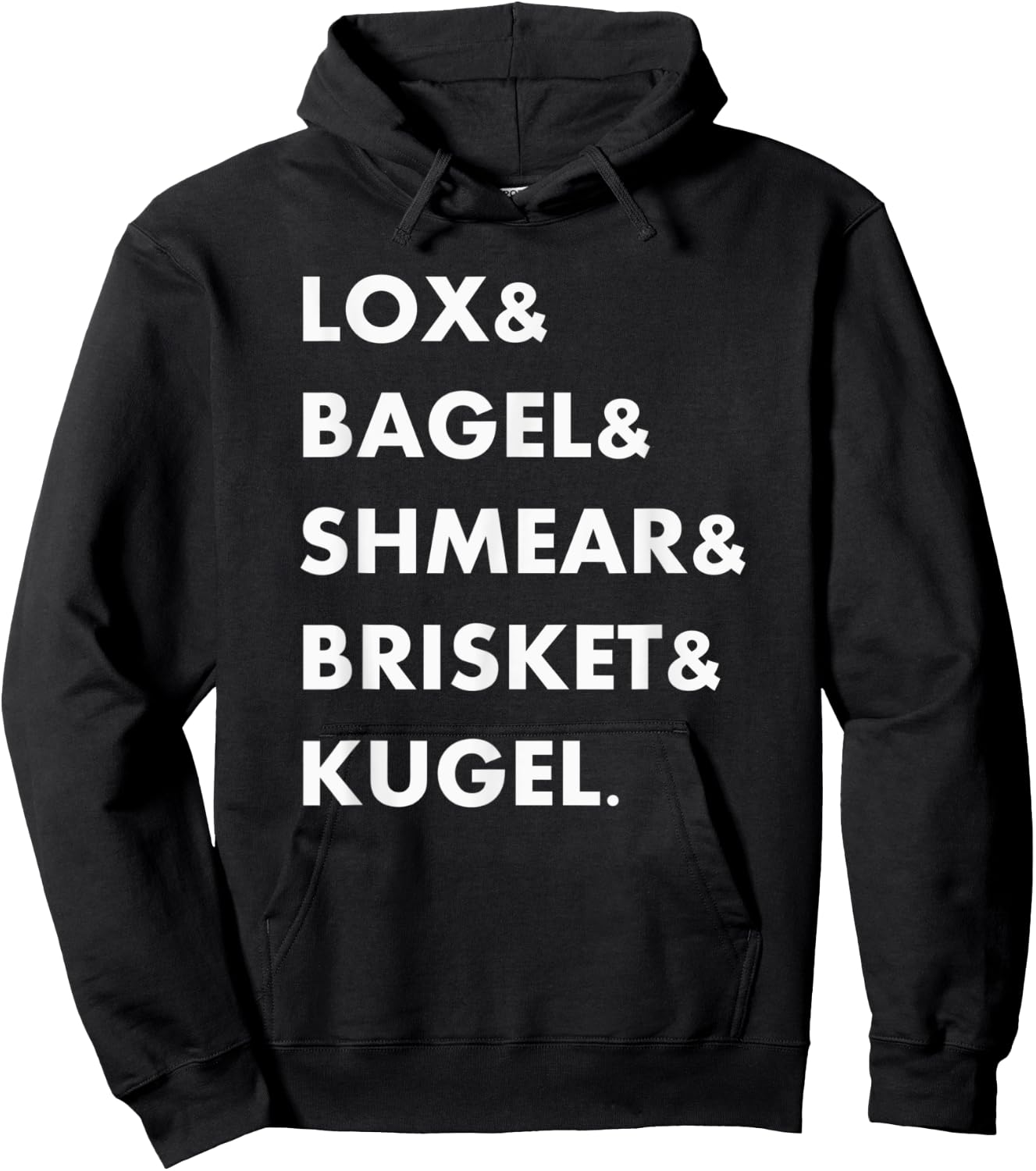 Jewish Foods Lox & Bagel & Shmear & Brisket Funny Hoodie - Hoodie | Black