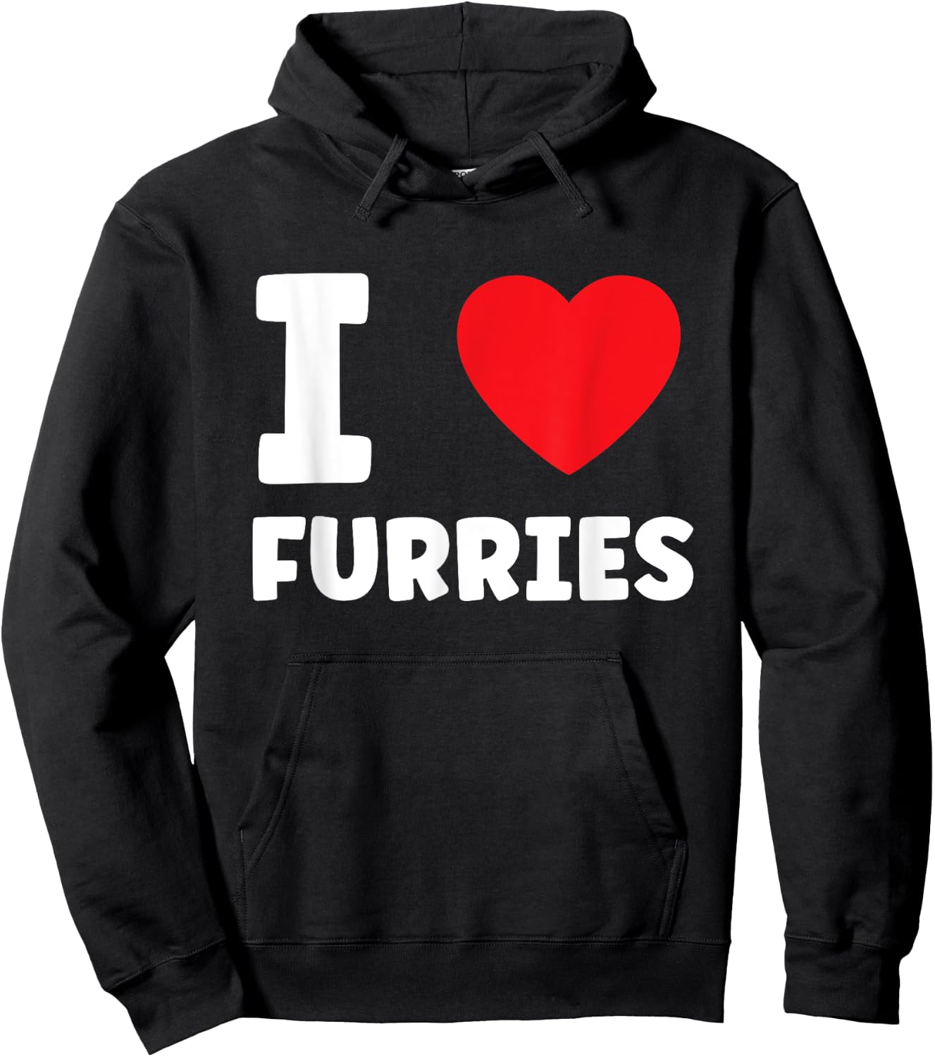 Cute I Heart Furries Furry Fandom Love Hoodie - Hoodie | Black