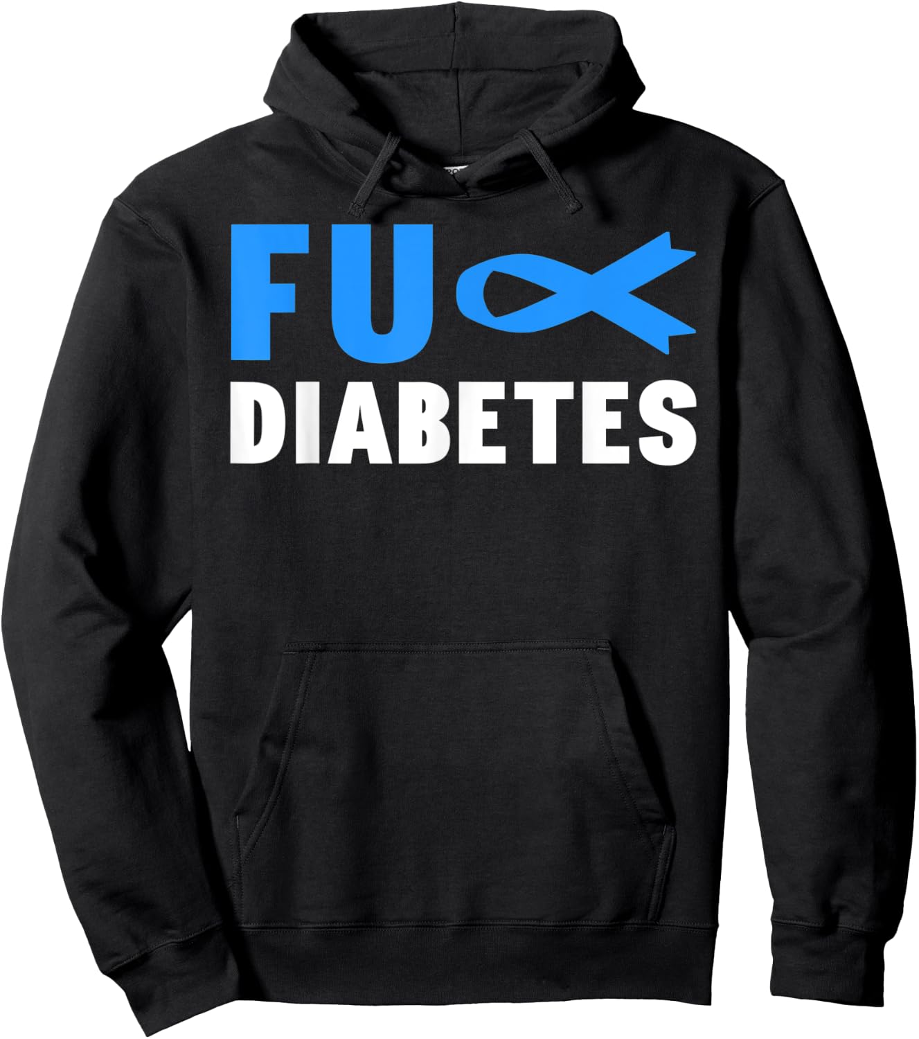 FU Diabetes Awareness - Diabetes Warrior Diabetes Awareness Hoodie - Hoodie | Black