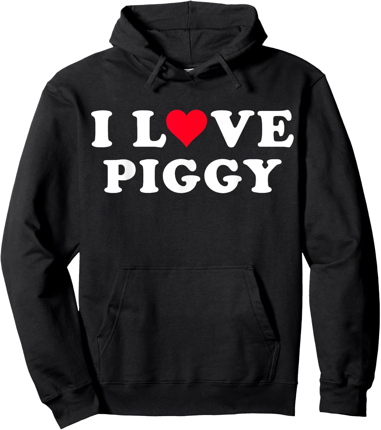I Love Piggy Matching Girlfriend & Boyfriend Piggy Name Hoodie - Hoodie | Black