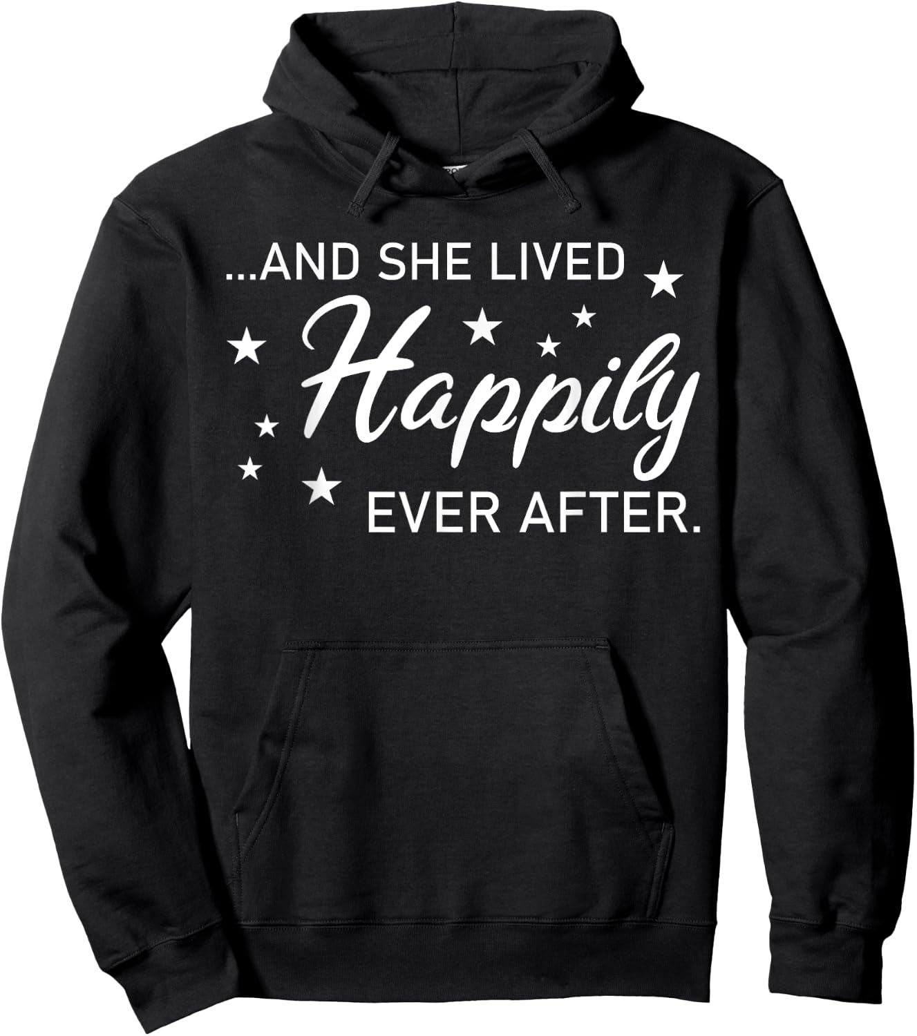 And She Lived Happily Ever After - Funny Divorce Hoodie - Hoodie | Black