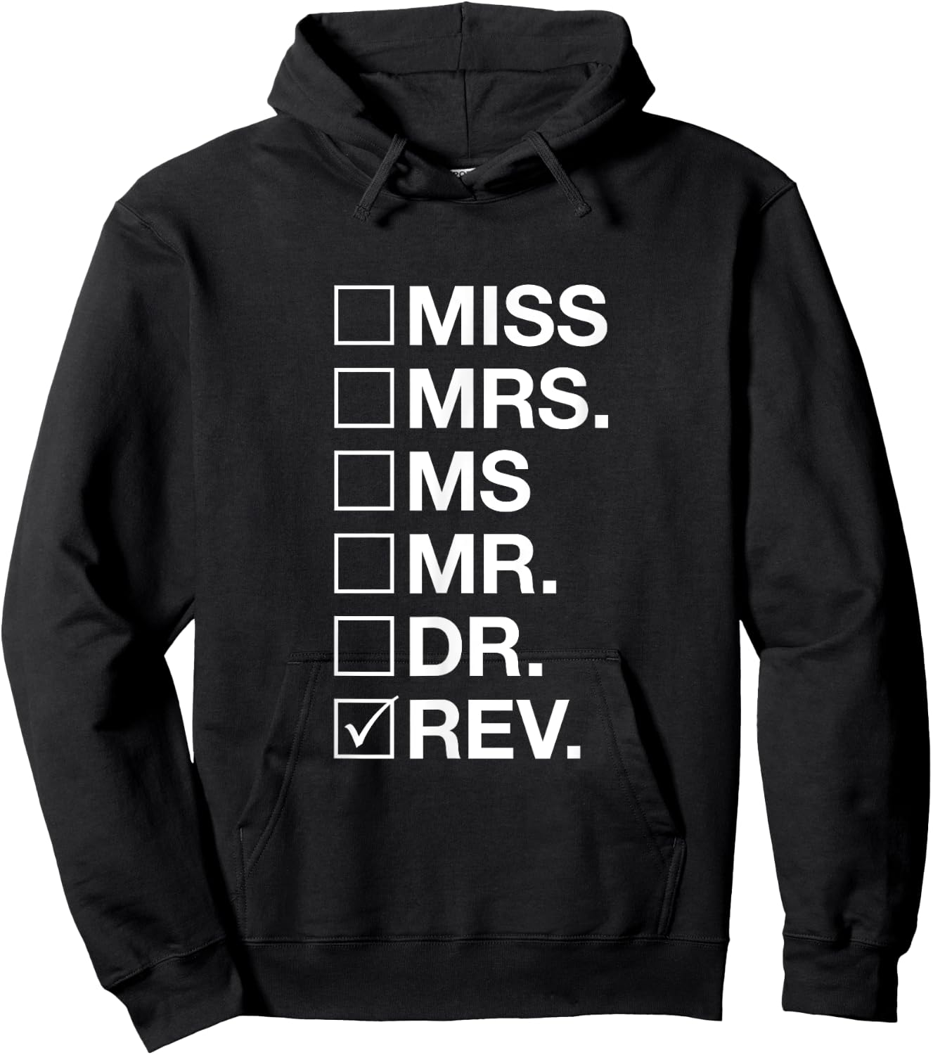 Reverend Title - Christian Ministers Hoodie - Hoodie | Black