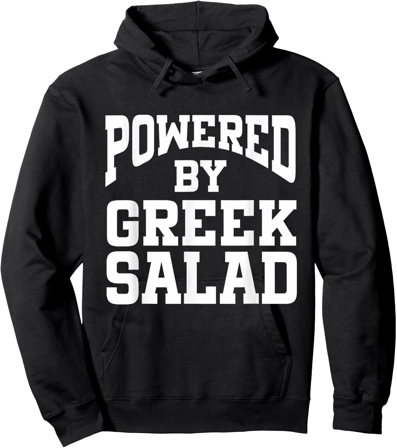 Powered By Greek Salad Hoodie - Hoodie | Black