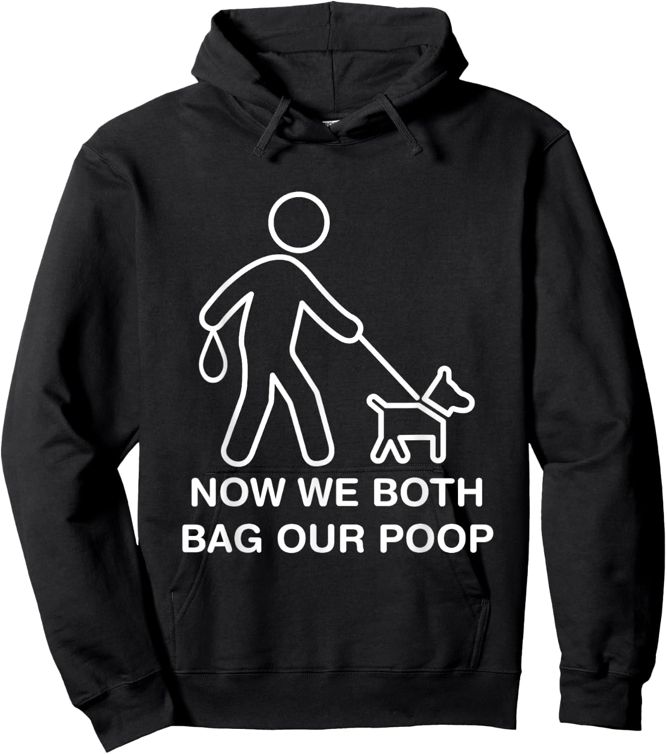 Ostomate Dog Owner Funny Ostomy Now We Both Bag Our Poop Women Hoodie - Hoodie | Black