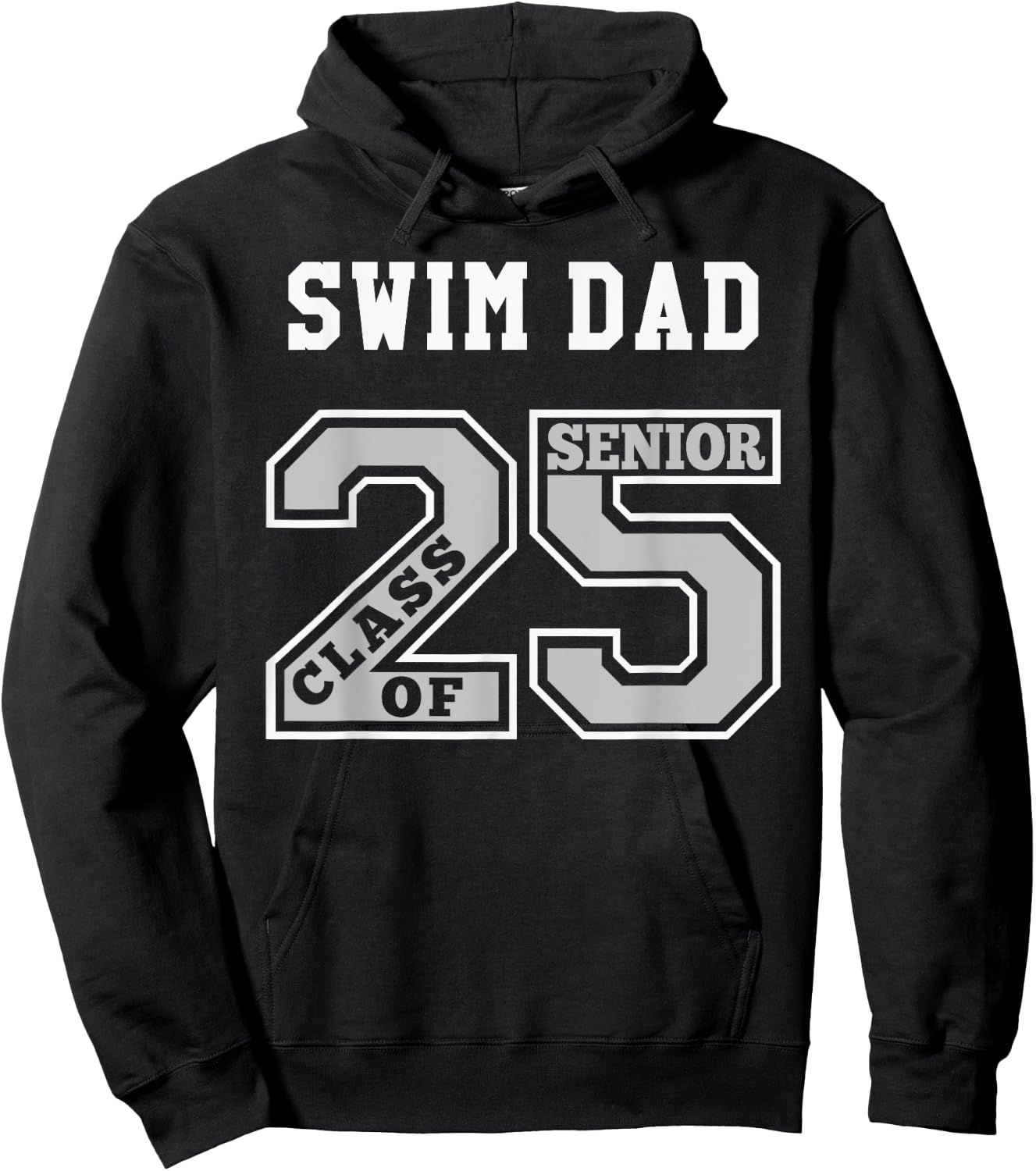 Senior Swim Dad 2025 - Swim Dad Senior Class 25 Hoodie - Hoodie | Black