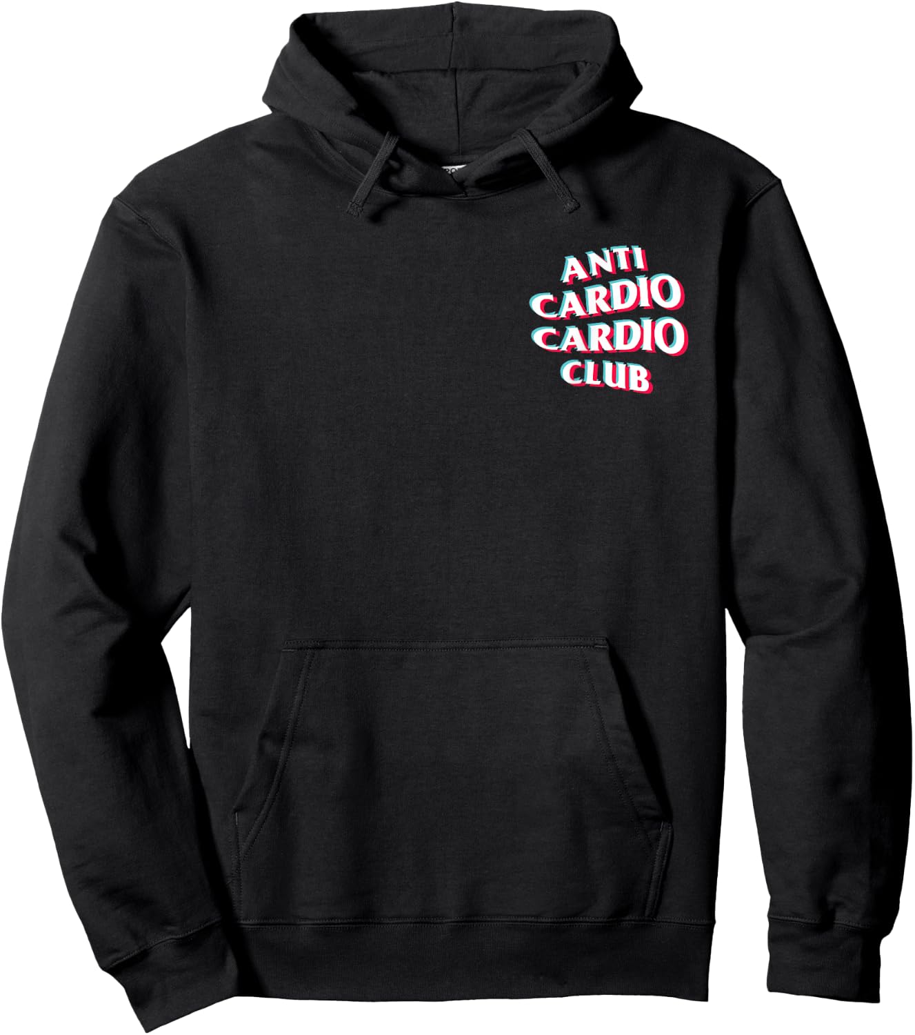Anti Cardio Cardio Club: Trippy anaglyph Logo Hoodie - Hoodie | Black