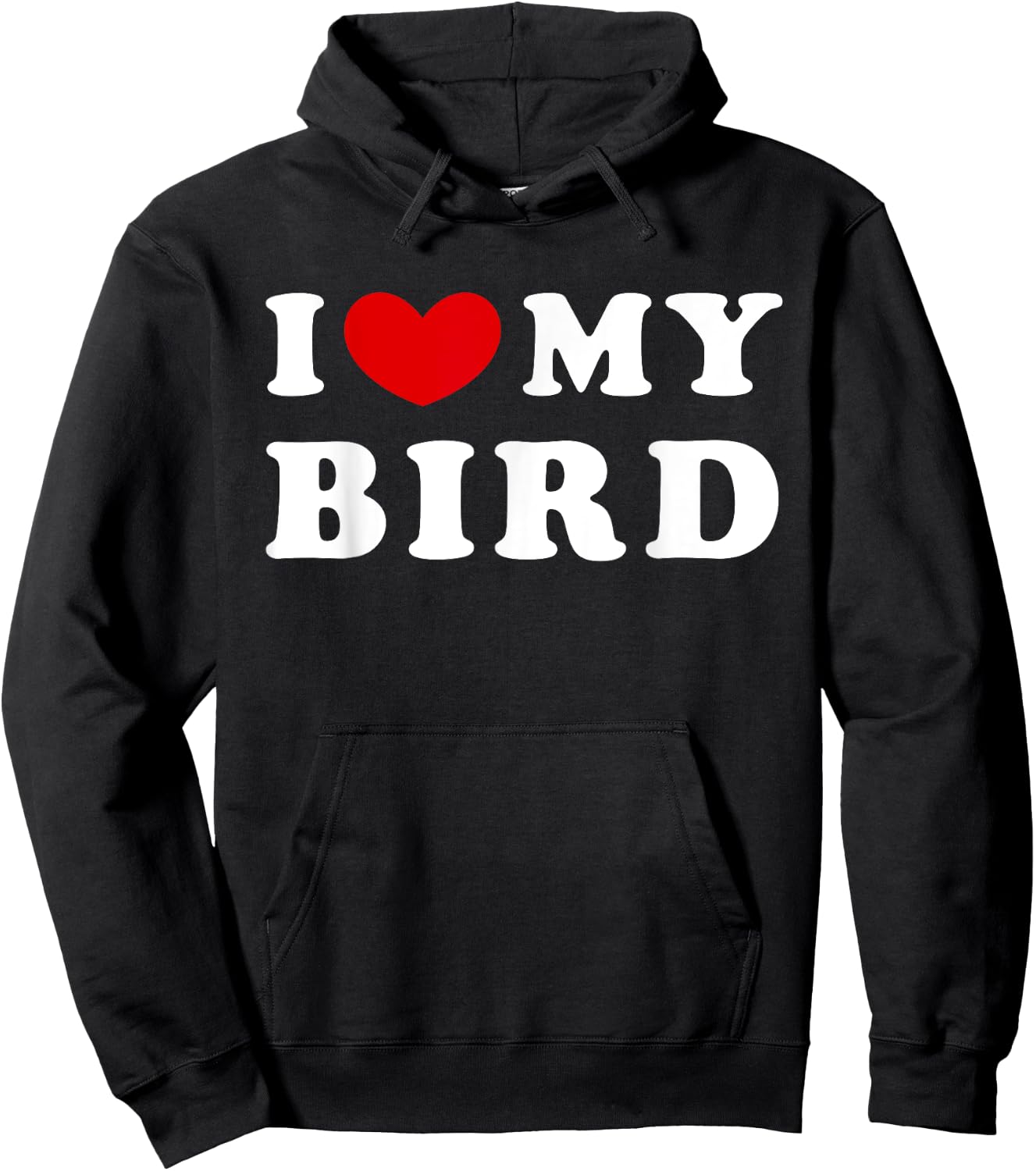 I Love My Bird, I Heart My Bird Hoodie - Hoodie | Black