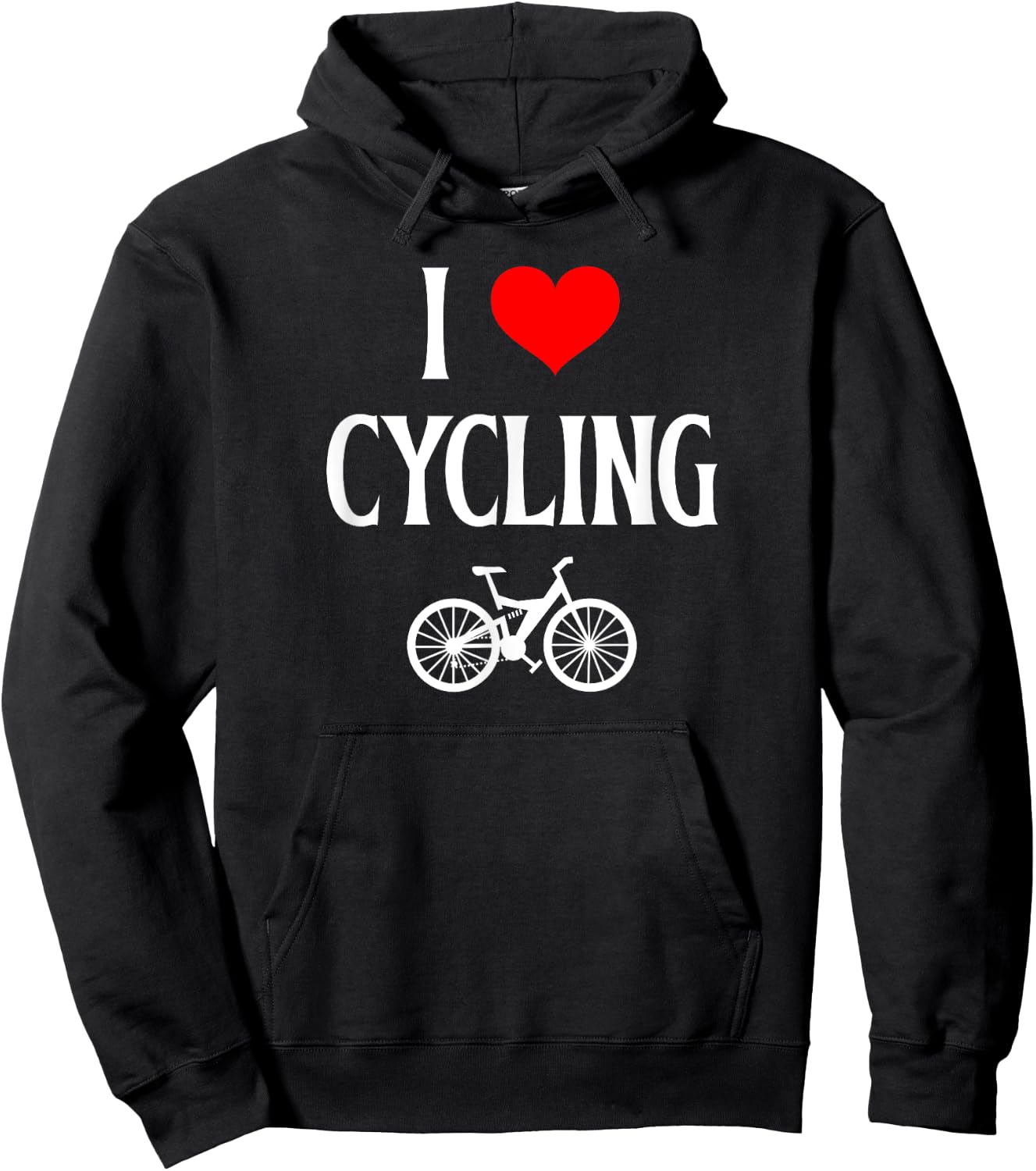 I Love Cycling I Heart Cycling Bike Riding Fitness lover Hoodie - Hoodie | Black