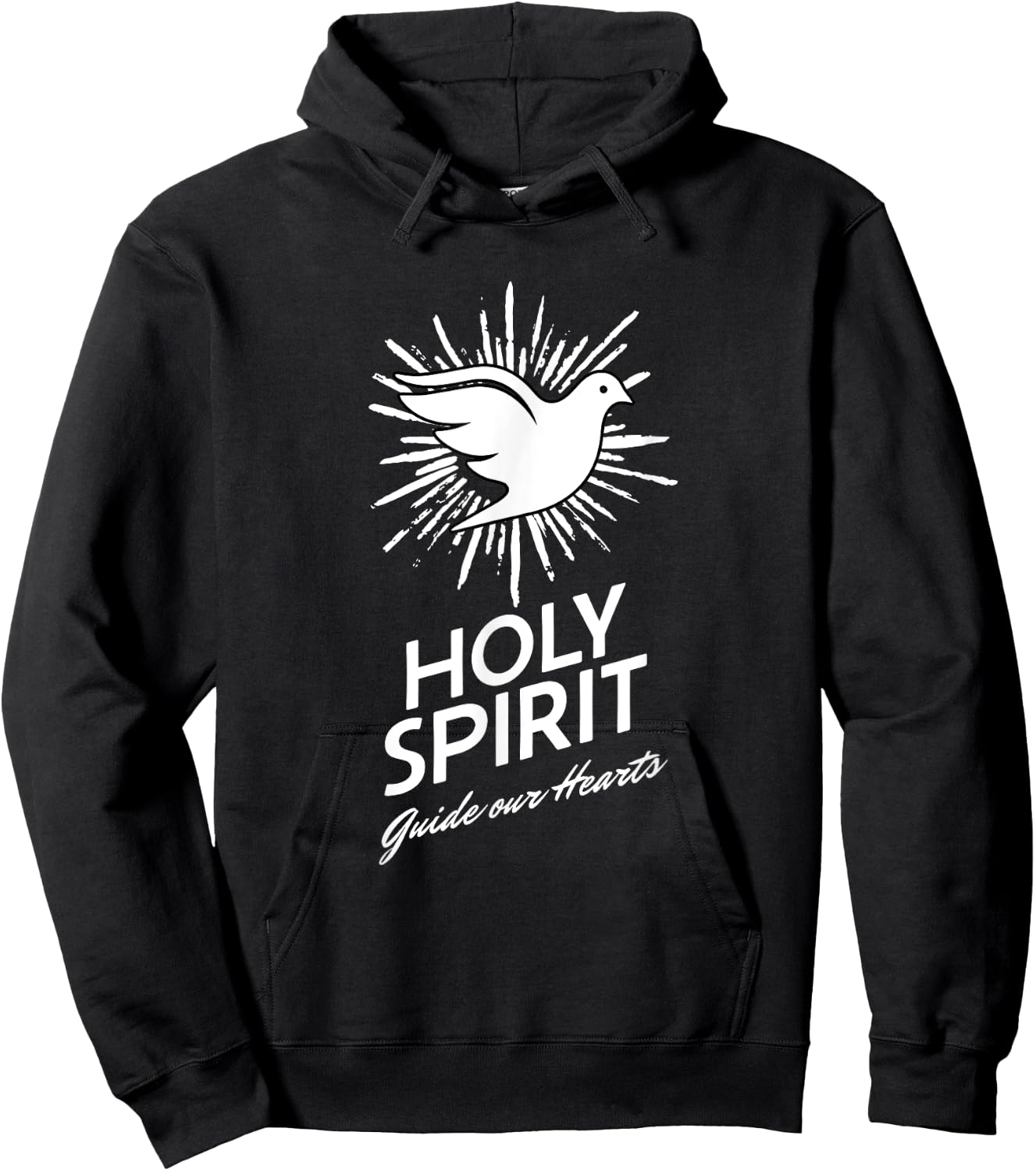 Holy Spirit Dove: Light of Faith Hoodie - Hoodie | Black