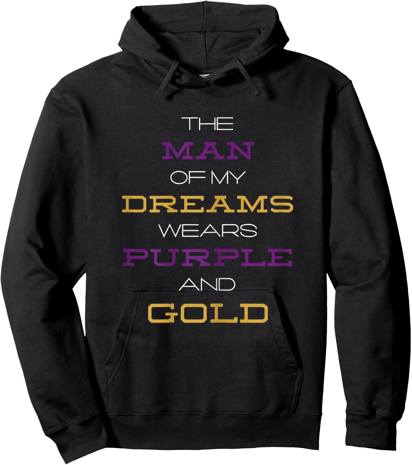 Man My Dreams Wears Purple & Gold | Black Fraternity Omega Hoodie - Hoodie | Black
