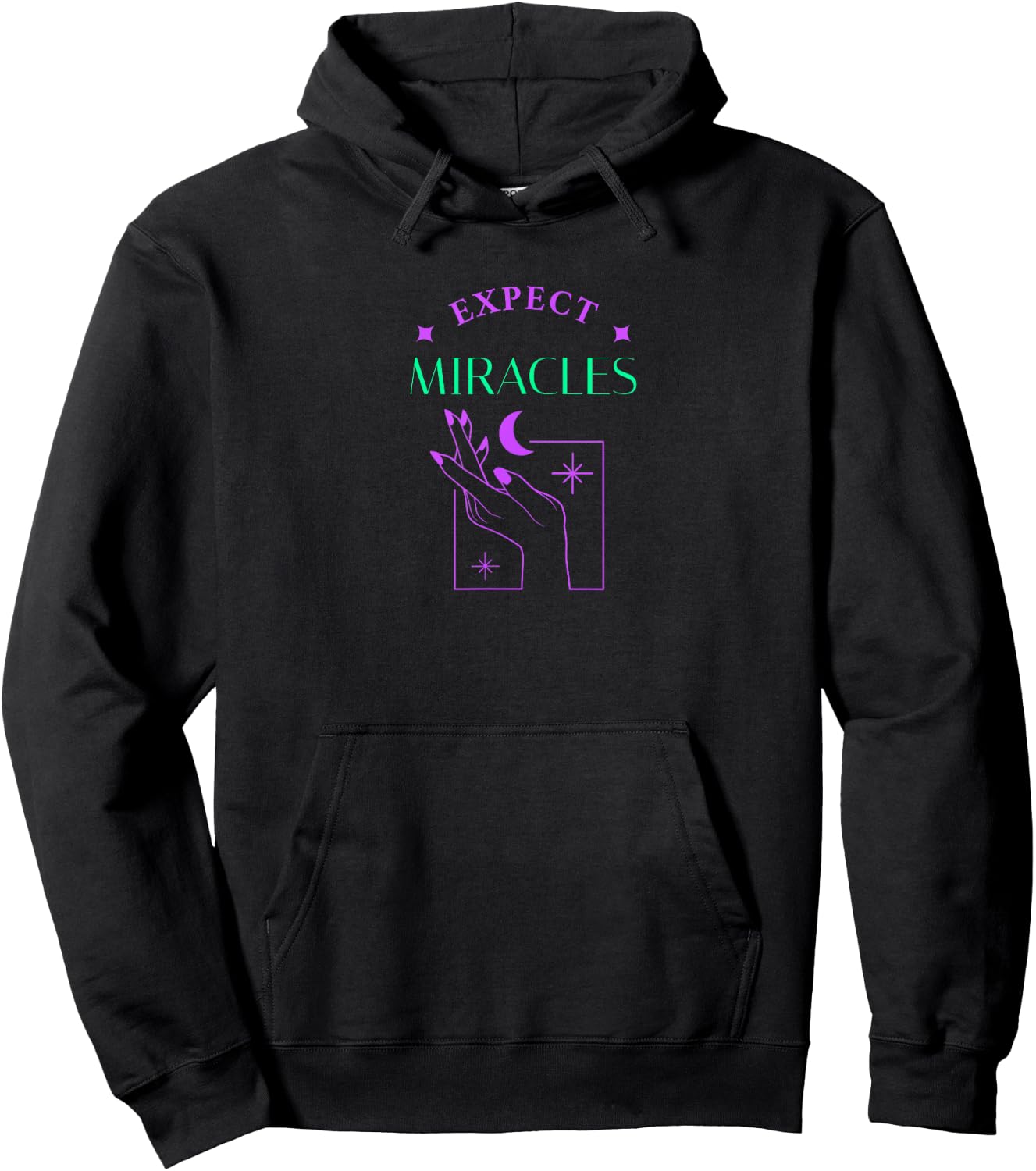 Expect Miracles Manifesting Law of Attraction Spiritual Hoodie - Hoodie | Black