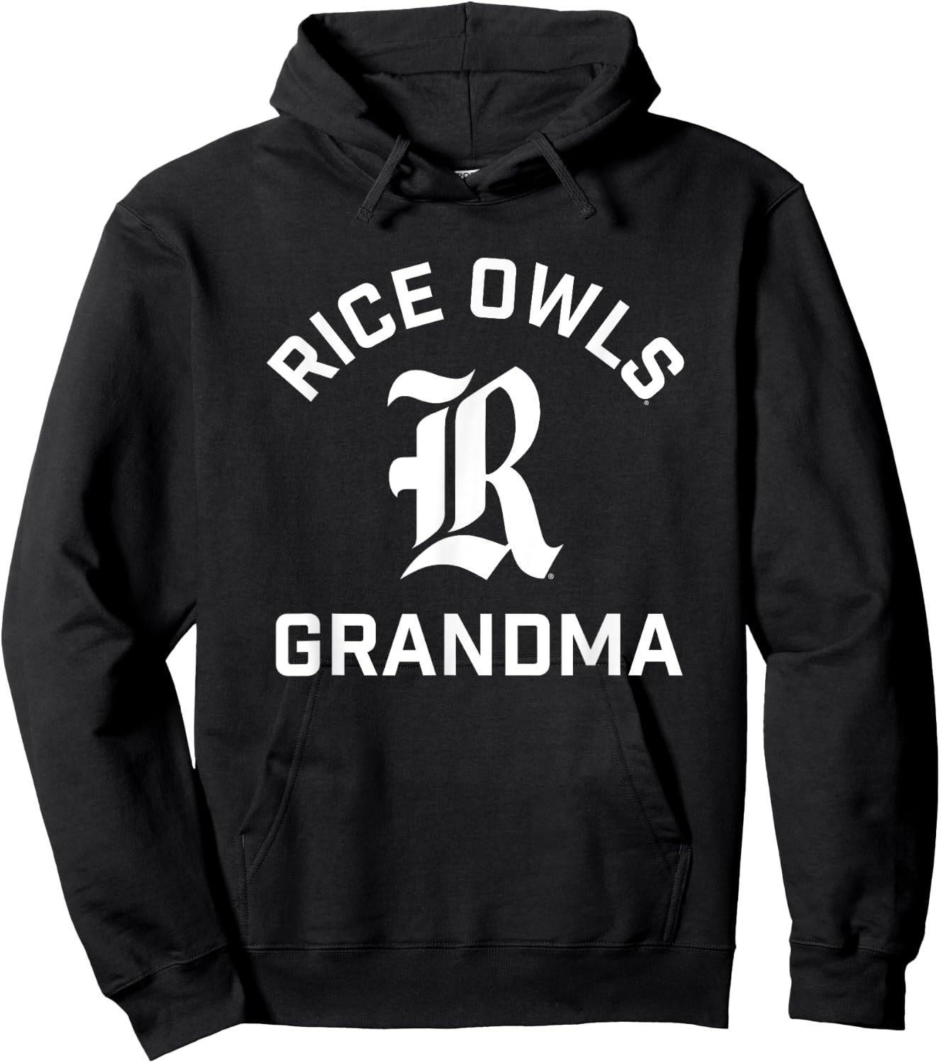 Rice University Owls Arched Grandma Hoodie - Hoodie | Black