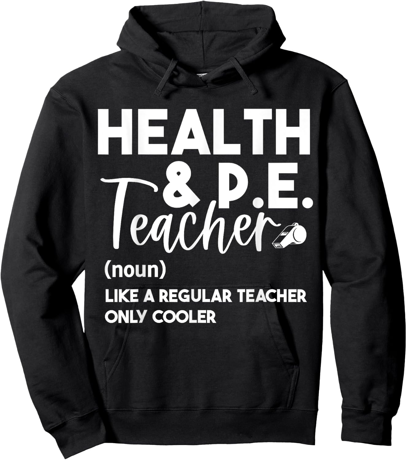 Health And PE Teacher Physical Education Definition Funny Men Women Hoodie - Hoodie | Black
