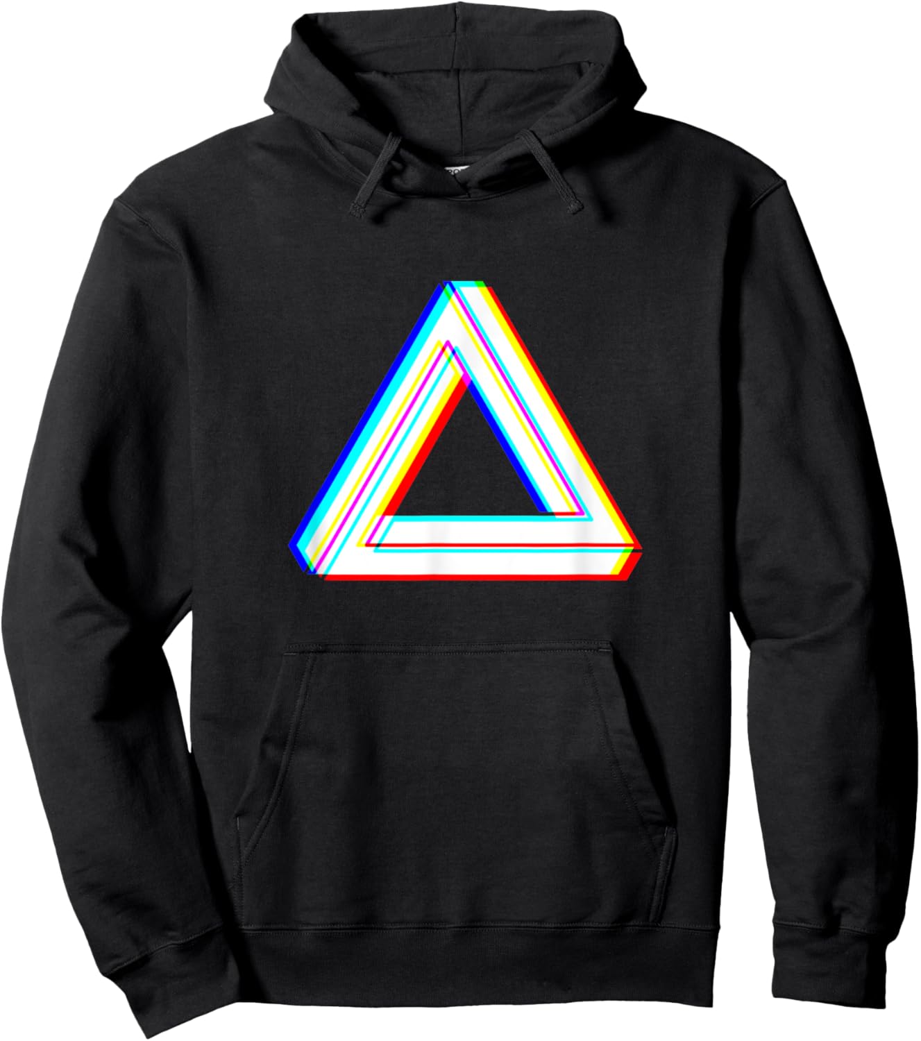 Optical Illusion Trippy Geometric Shapes Abstract Art EDM Hoodie - Hoodie | Black