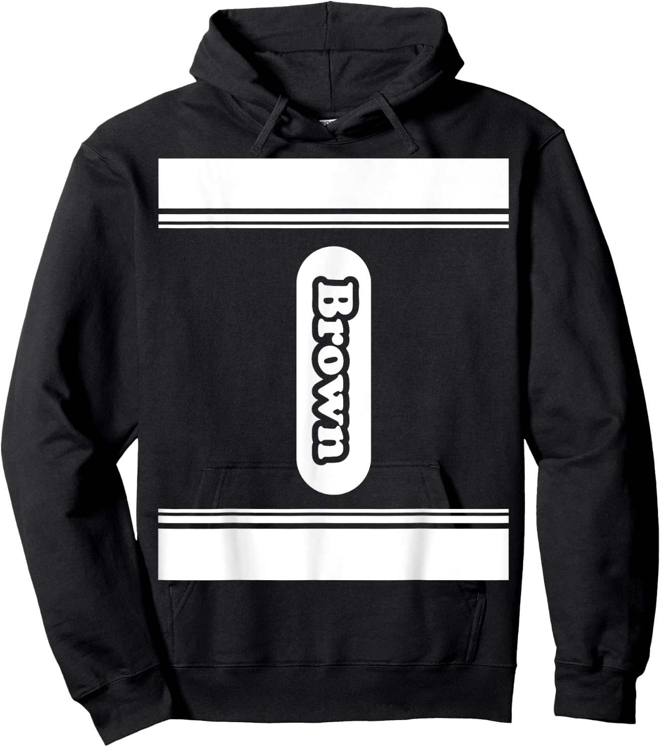 Brown Crayon Halloween Matching Costume Toddlers Kids Hoodie - Hoodie | Black