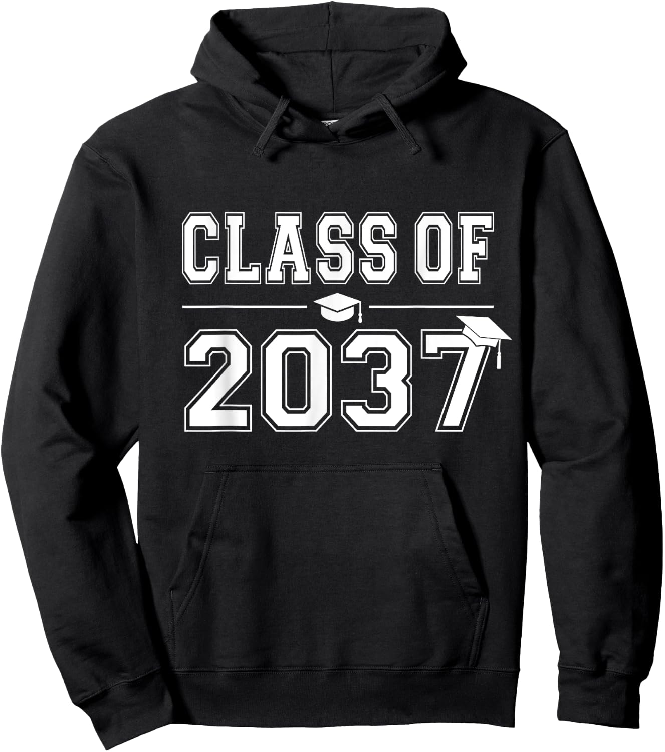Class of 2037 Grow With Me First Day of School Graduation Hoodie - Hoodie | Black