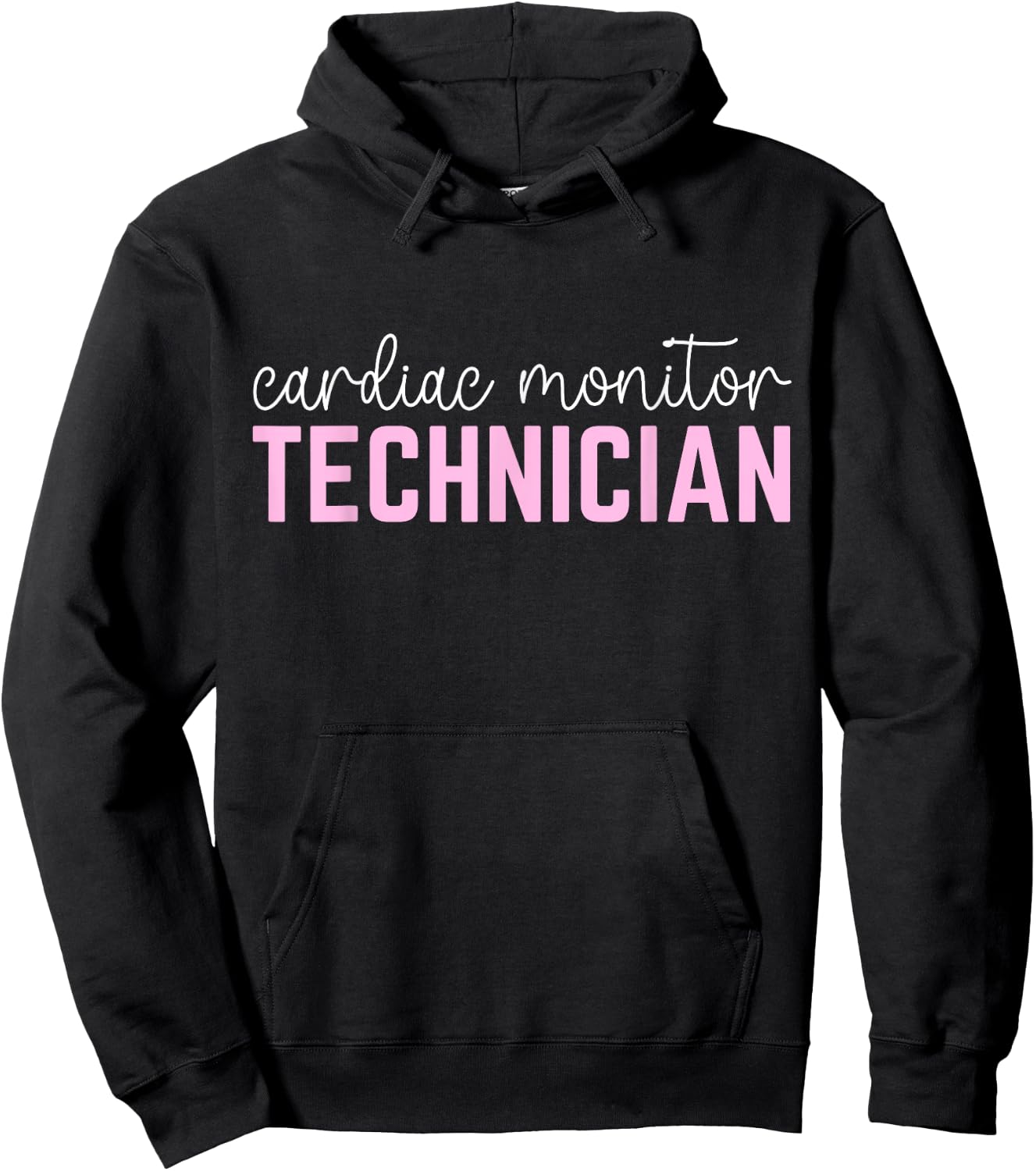 Funny Cardiac Nurse Cardiology Heart Cardiac Monitor Tech Hoodie - Hoodie | Black