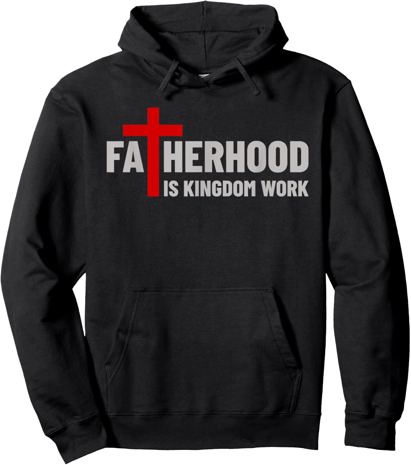 Blessed Dad Fatherhood Is Kingdom Work Faith Christian Dad Hoodie - Hoodie | Black