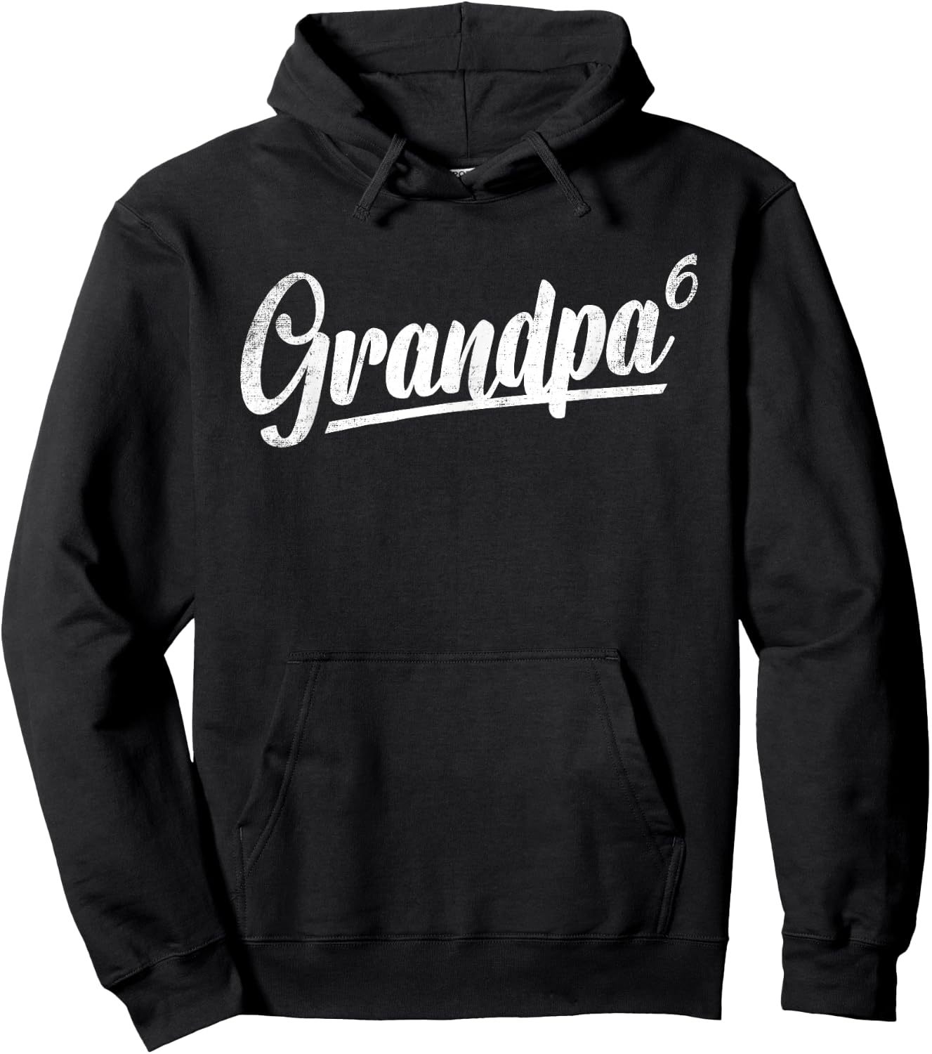 Grandpa Of 6 six, 6 Grandkids 5th Time Grandfather Hoodie - Hoodie | Black