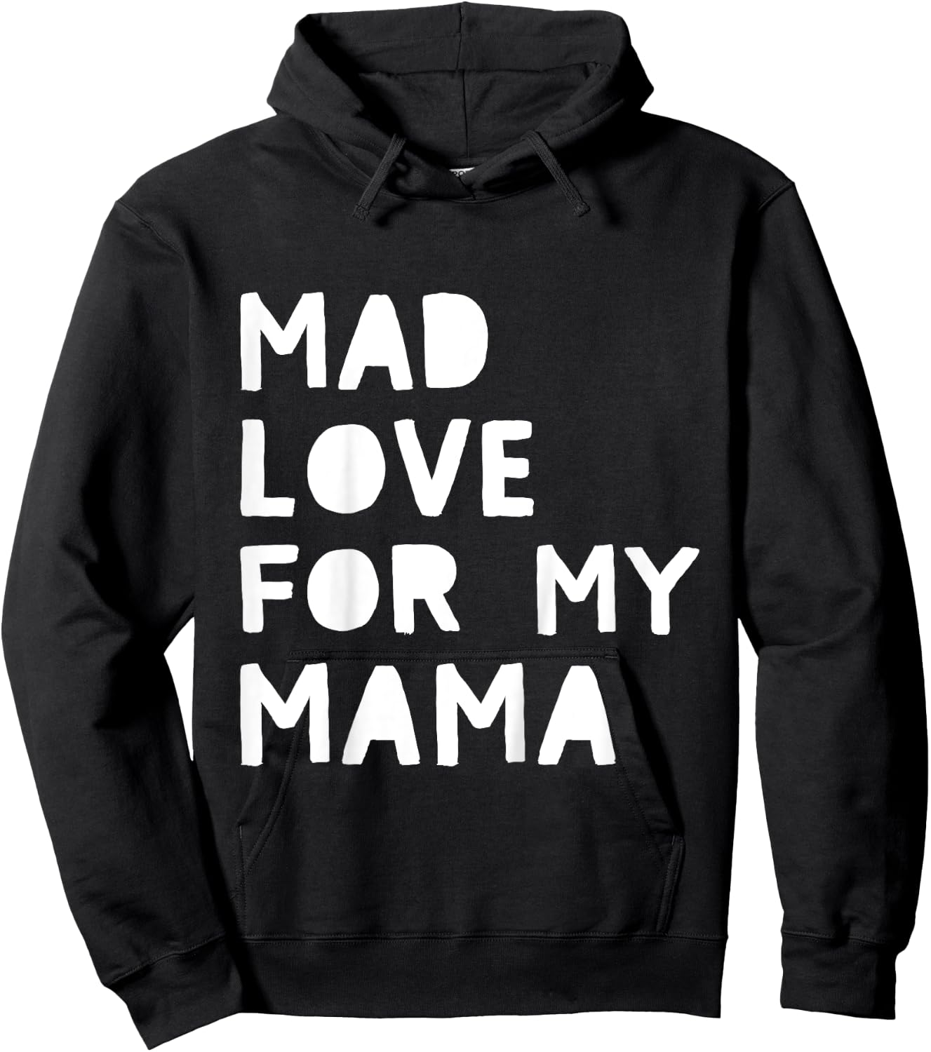 Kids Mad Love for My Mama Cute Valentine's Day Mom Love Hoodie - Hoodie | Black
