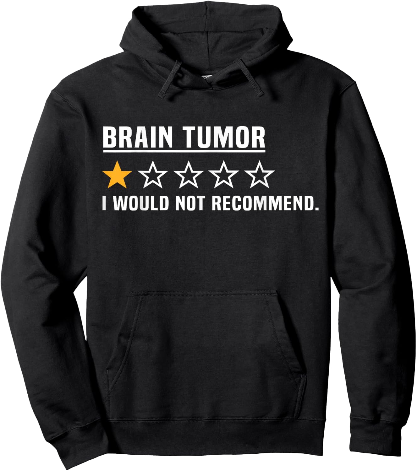 Brain Tumor Not Recommended Funny Brain Surgery Hoodie - Hoodie | Black