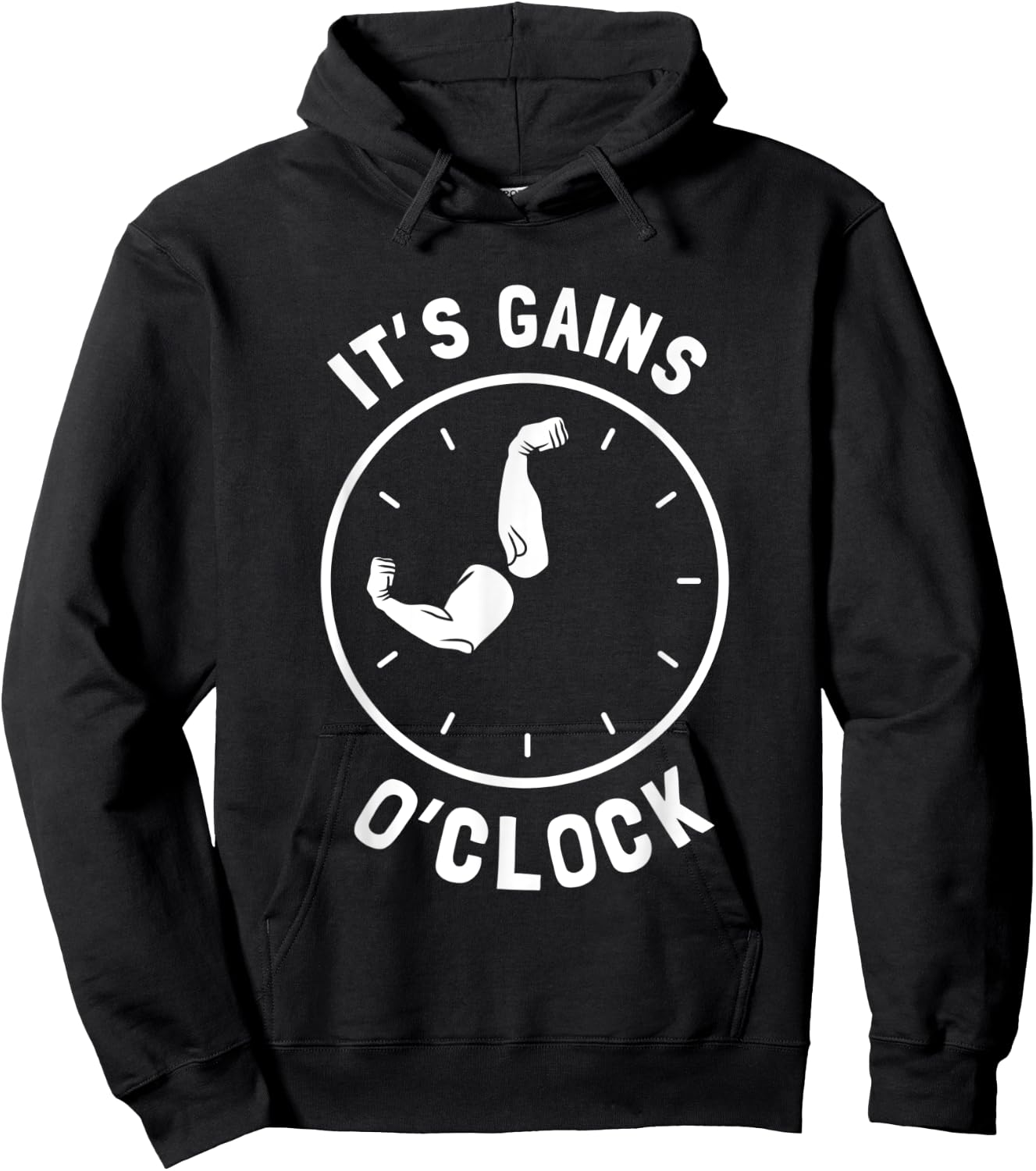It's Gains O'Clock - Fitness Meme Hoodie - Hoodie | Black