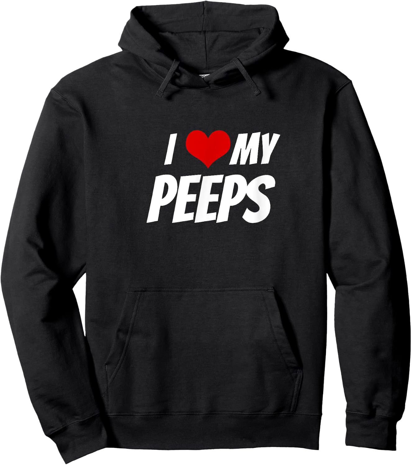 I Love My Peeps Heart Hoodie - Hoodie | Black