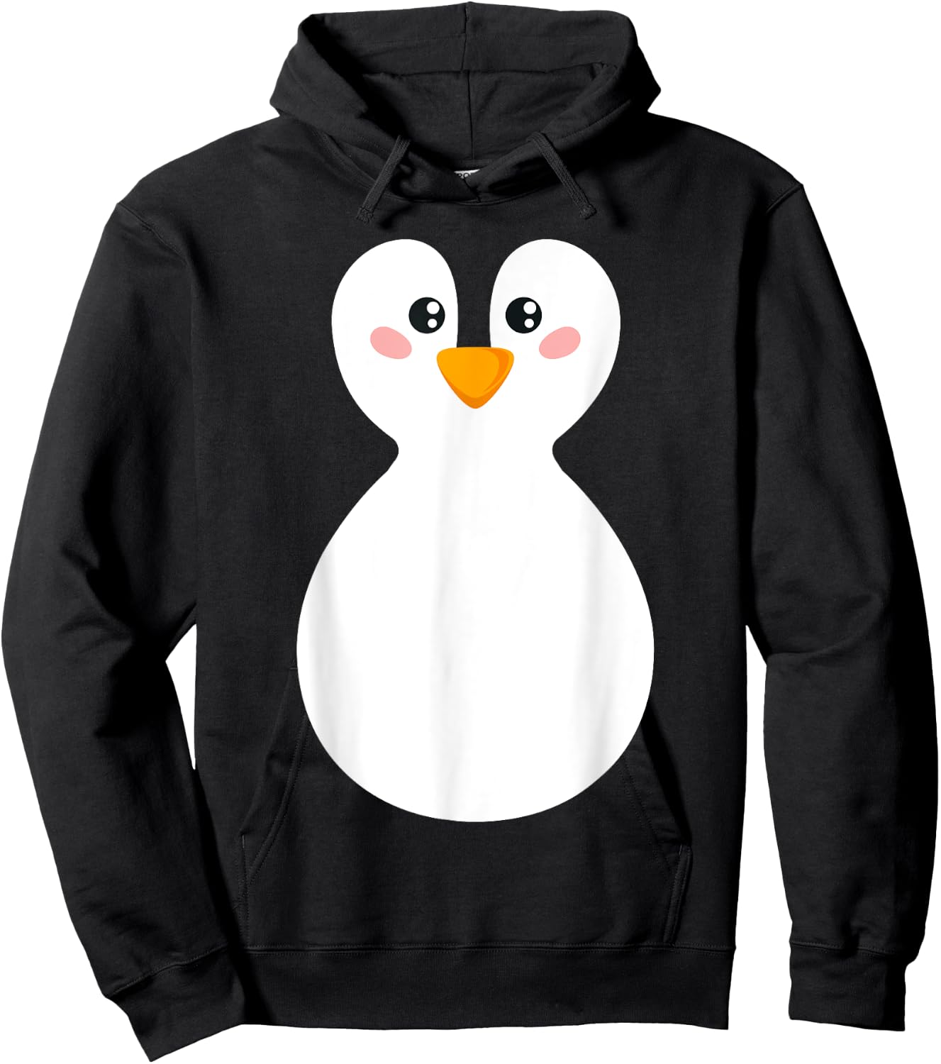 Funny lazy easy penguin costume for DIY halloween party Hoodie - Hoodie | Black