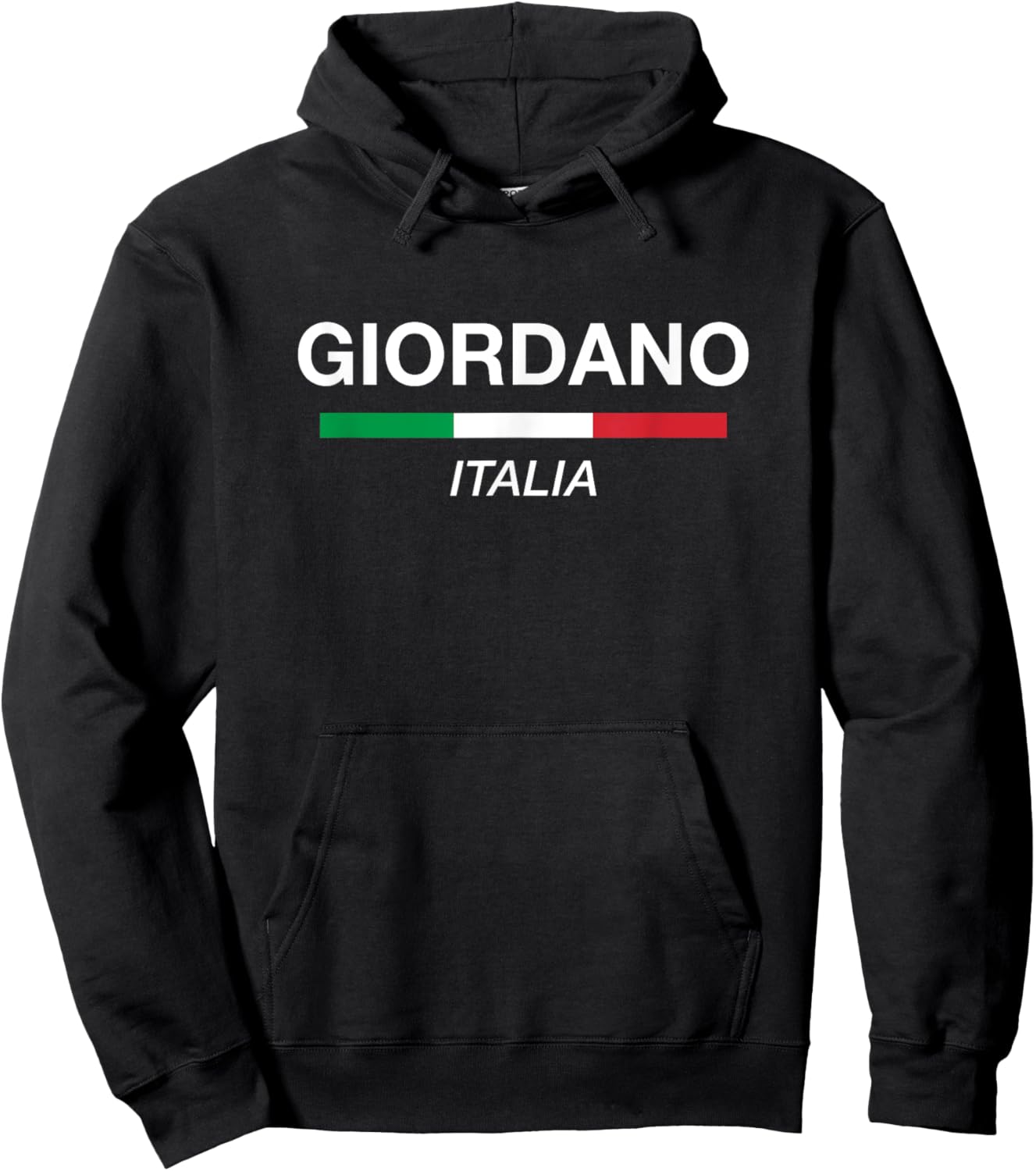 Giordano Italian Family Name Italy Flag Hoodie - Hoodie | Black