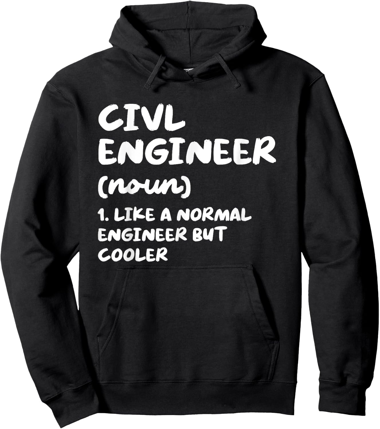 Civil Engineer Definition Funny Engineering Hoodie - Hoodie | Black