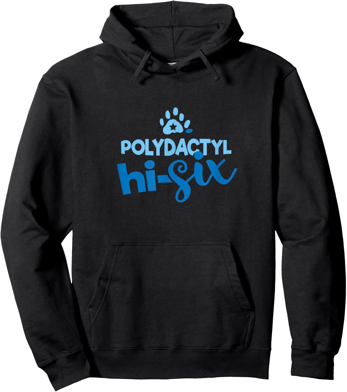 POLYDACTYL PAWS CAT KITTEN HI-SIX Men Women Hoodie - Hoodie | Black