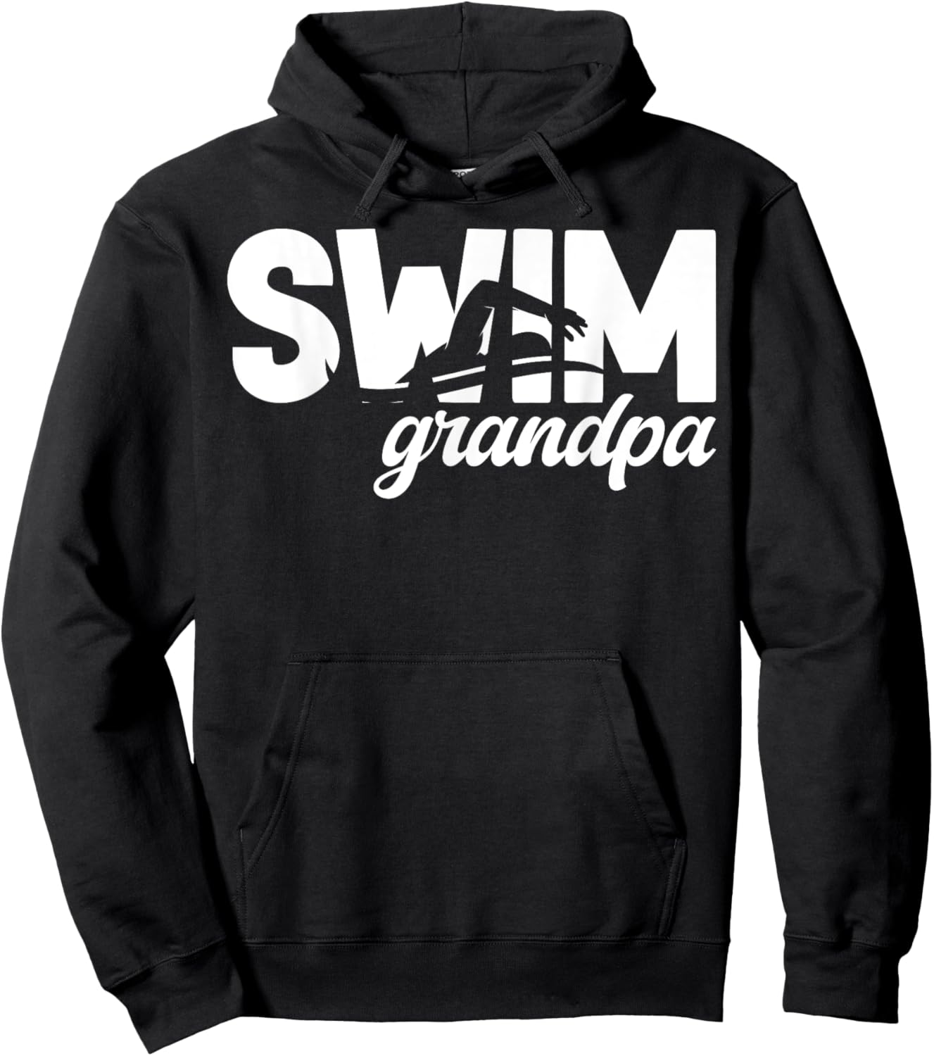 Swim Grandpa Of A Swimmer Grandfather Swimming Grandpa Hoodie - Hoodie | Black